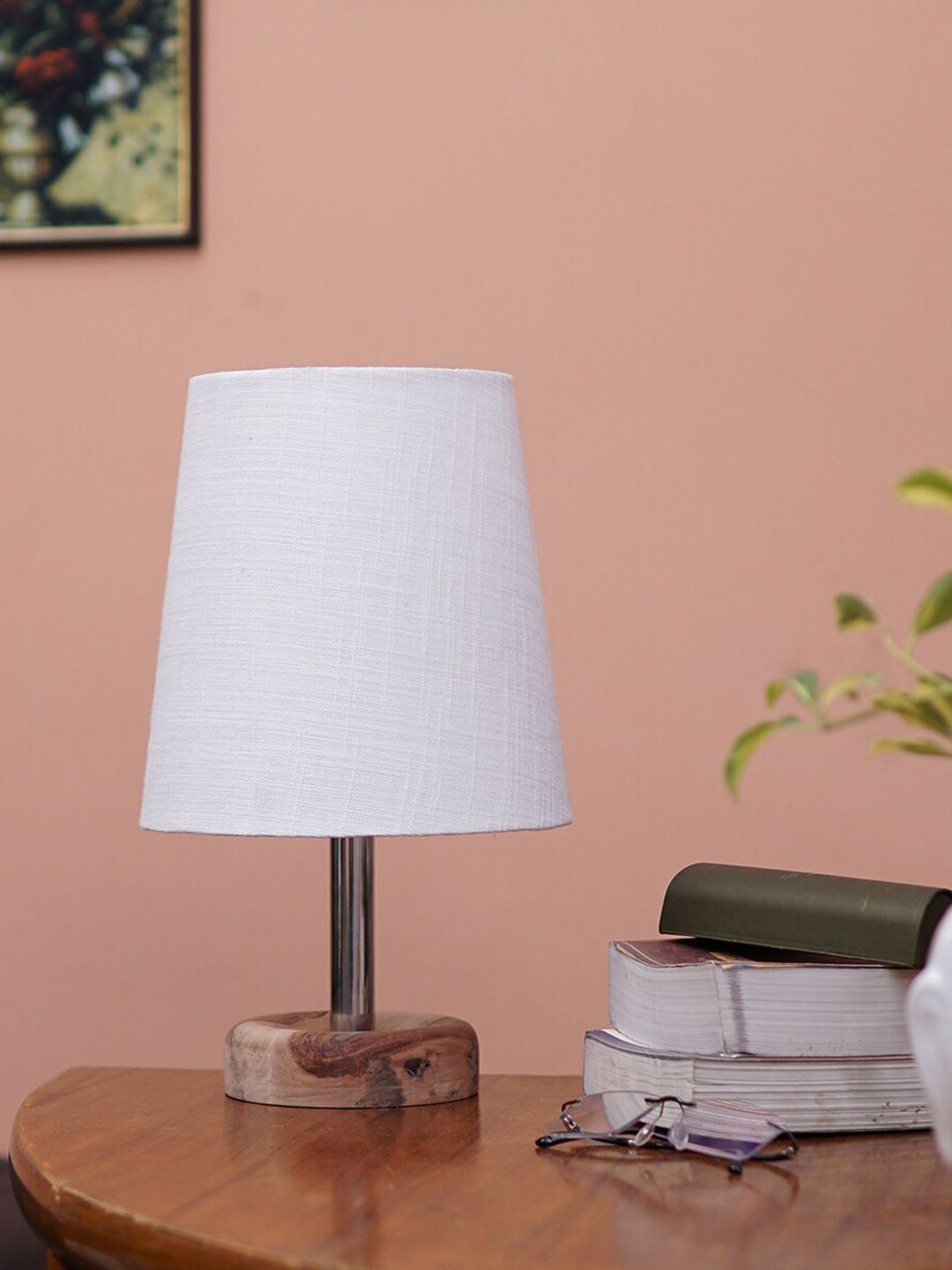 Pinecraft INTERNATIONAL White Table Lamp with Shade Price in India