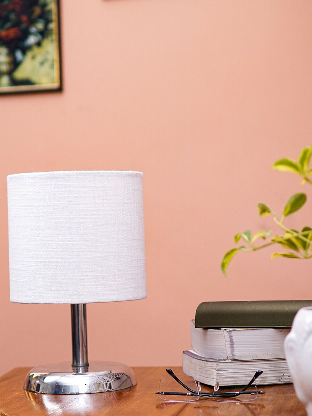 Pinecraft INTERNATIONAL White Table Lamp with Shade Price in India