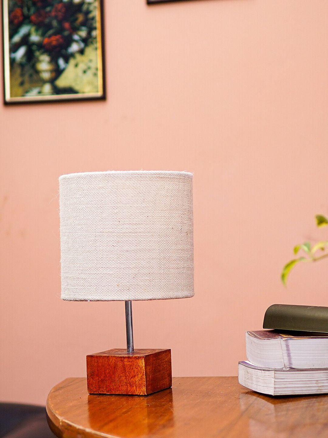 Pinecraft INTERNATIONAL Off White Table Lamp with Shade Price in India