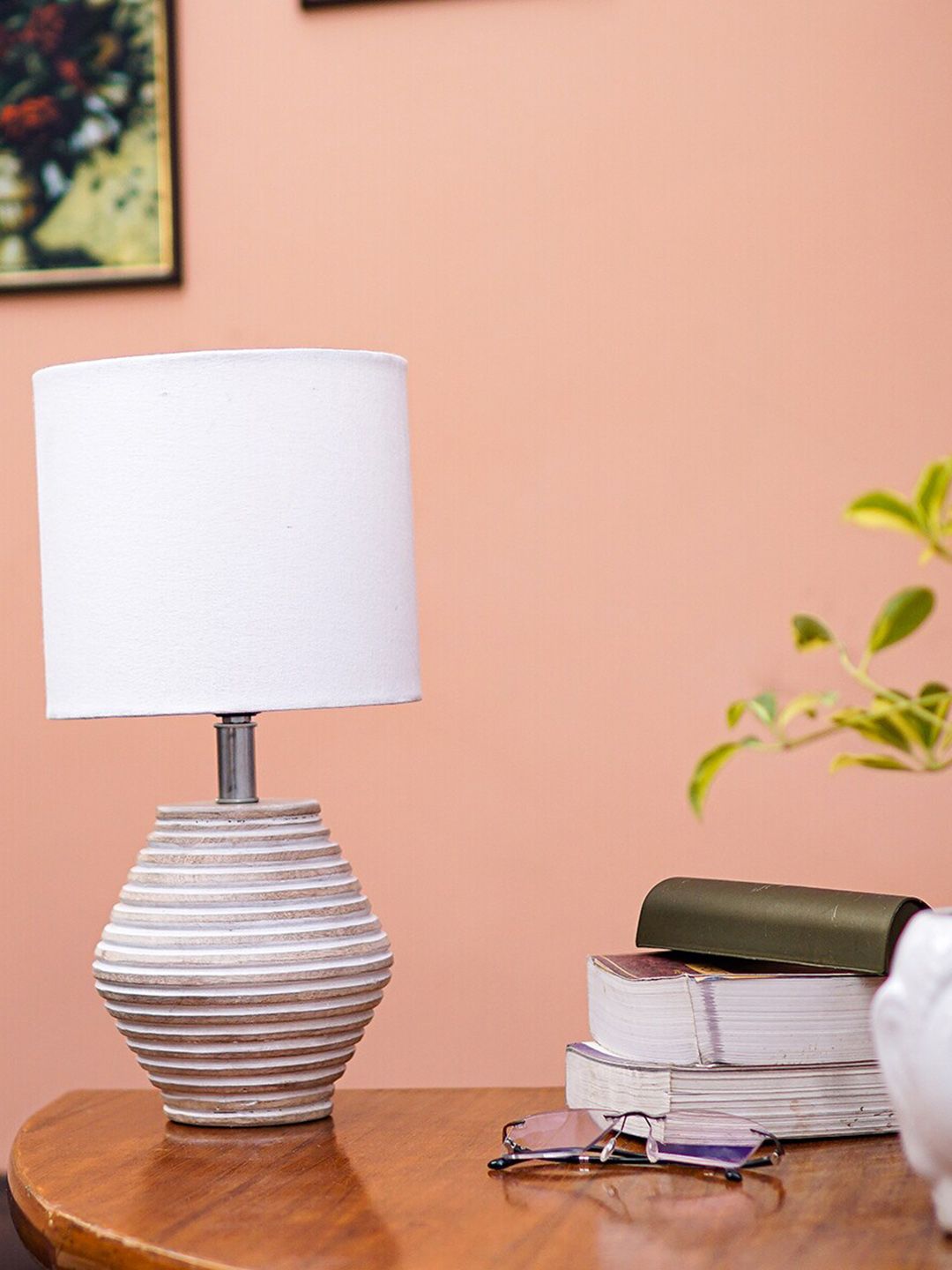 Pinecraft INTERNATIONAL White  Atury Table Lamp with White Shade Price in India