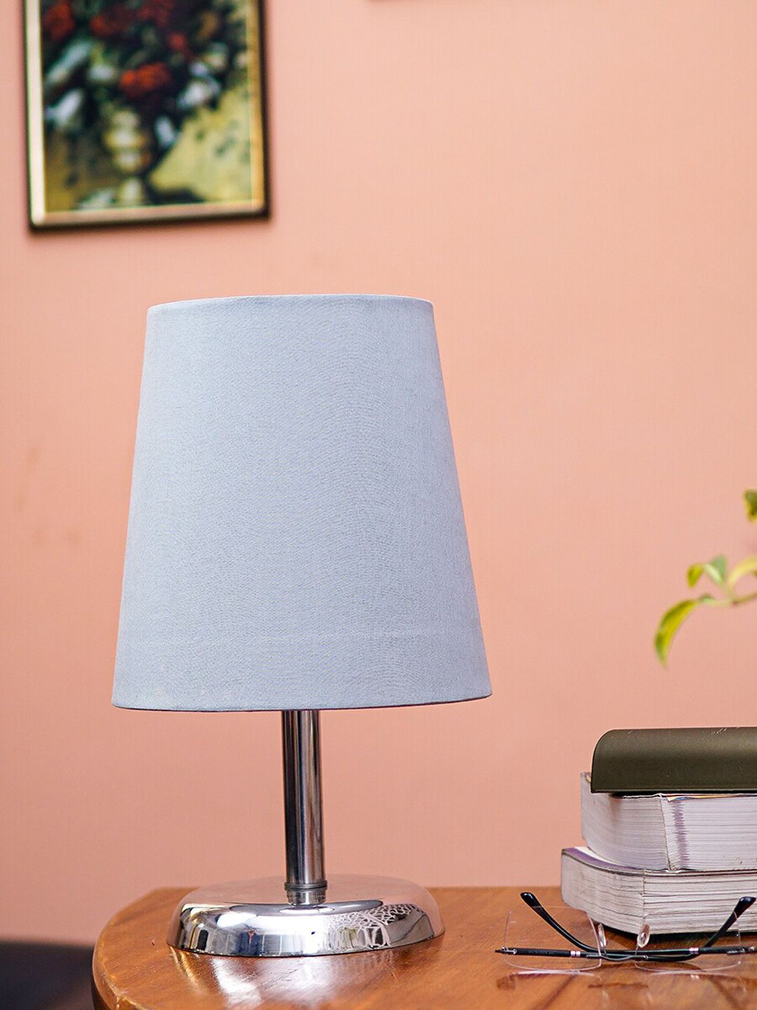 Pinecraft INTERNATIONAL Steel & Grey Table Lamp with Shade Price in India