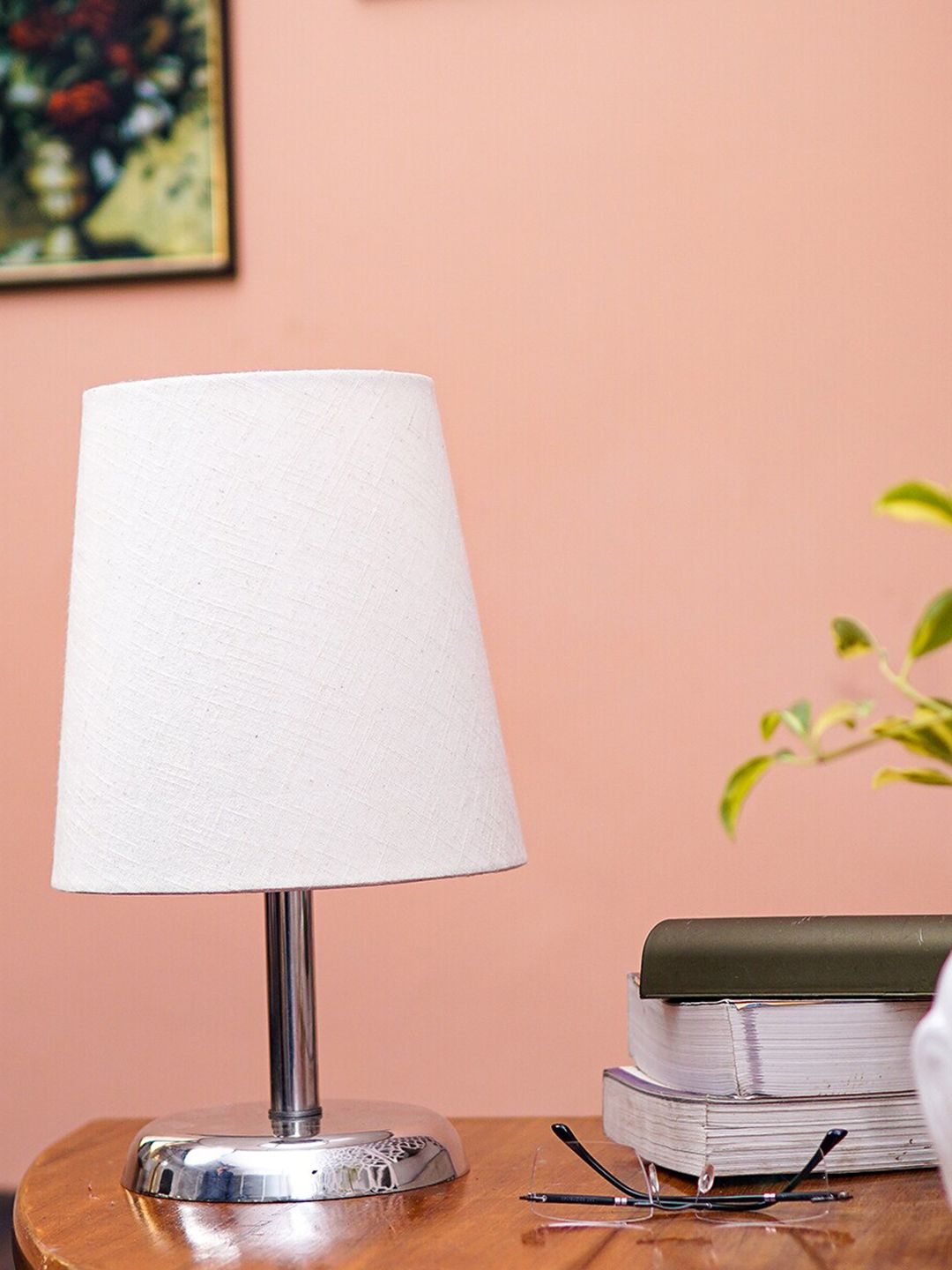 Pinecraft INTERNATIONAL White Table Lamp With Shade Price in India