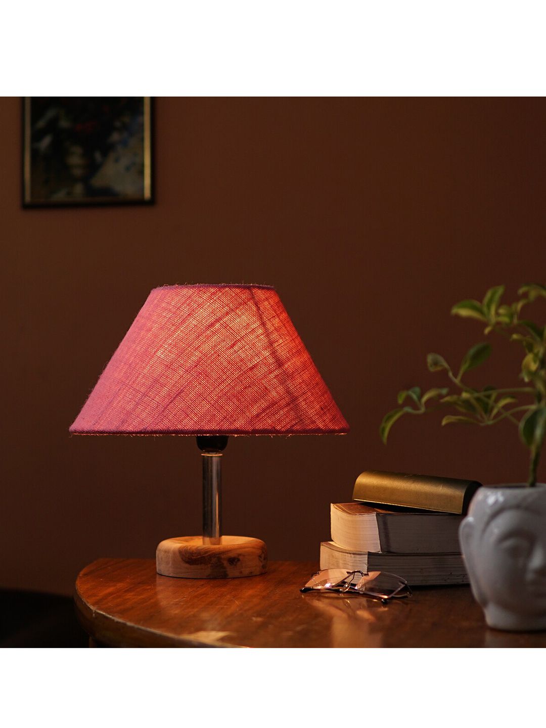 Pinecraft INTERNATIONAL Pink Table Lamp With Shade Price in India