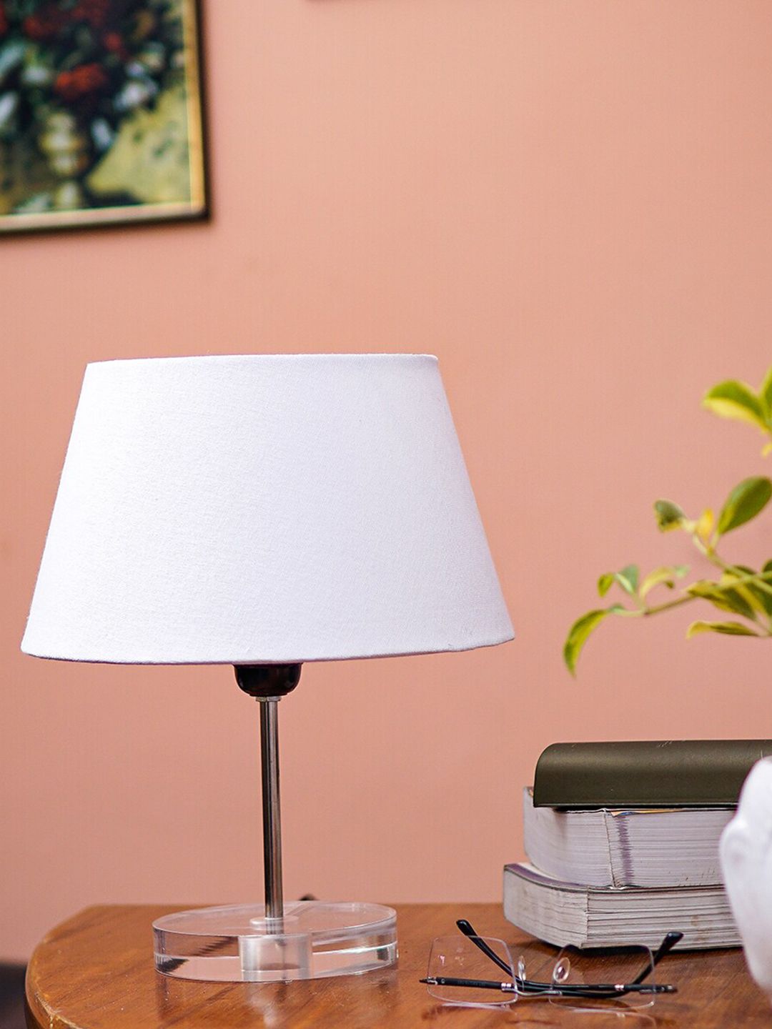 Pinecraft INTERNATIONAL White Table Lamp With Shade Price in India