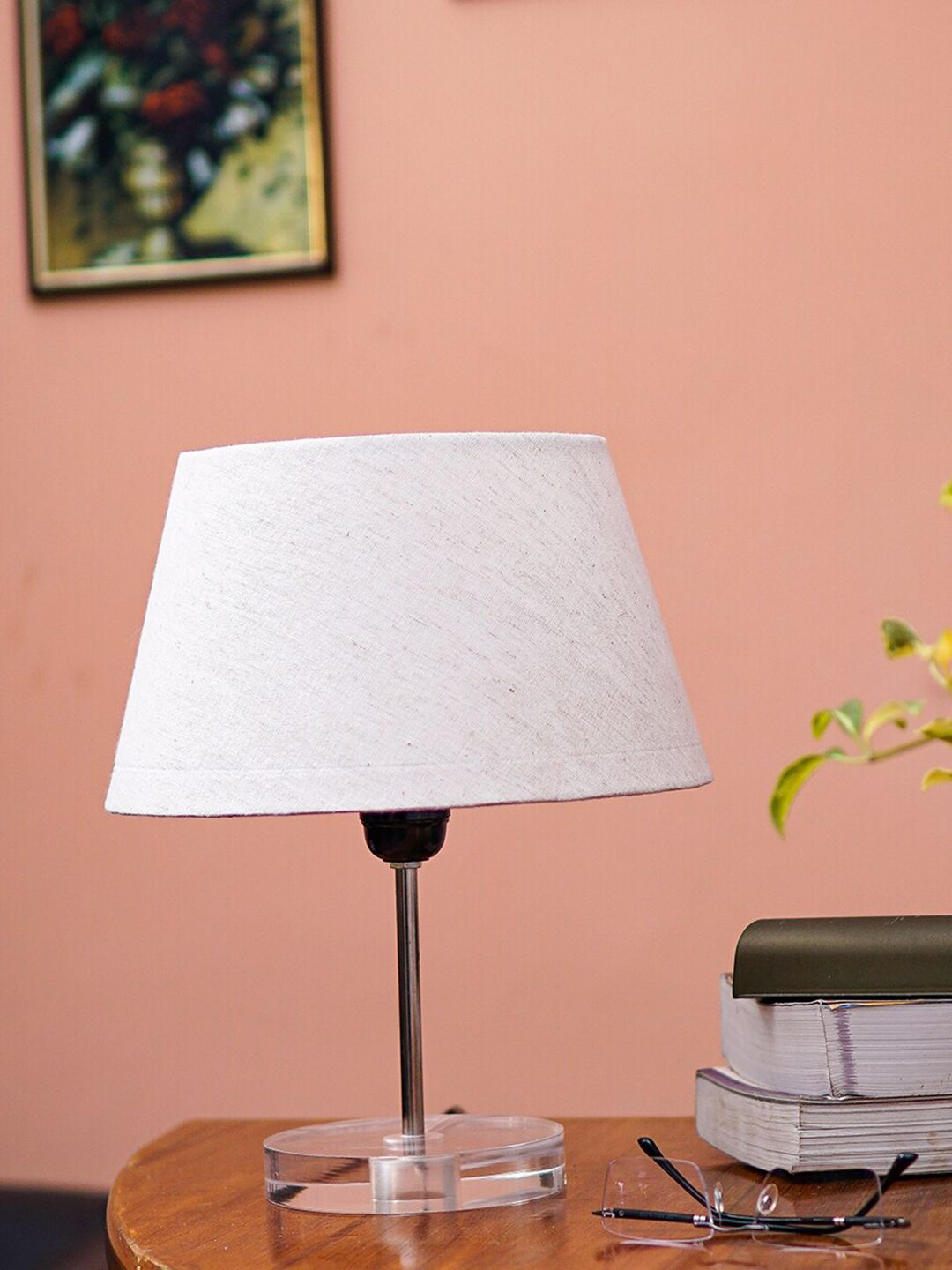 Pinecraft INTERNATIONAL White Table Lamp With Shade Price in India