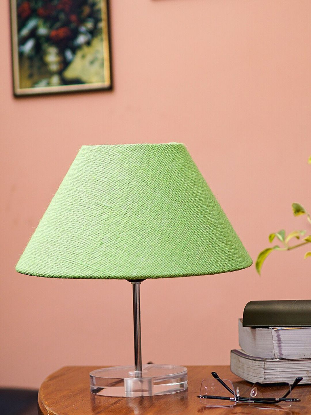 Pinecraft INTERNATIONAL Green Celeste Table Lamp With Shade Price in India