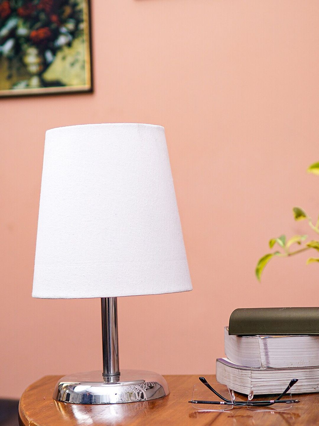 Pinecraft INTERNATIONAL White Table Lamp with Shade Price in India