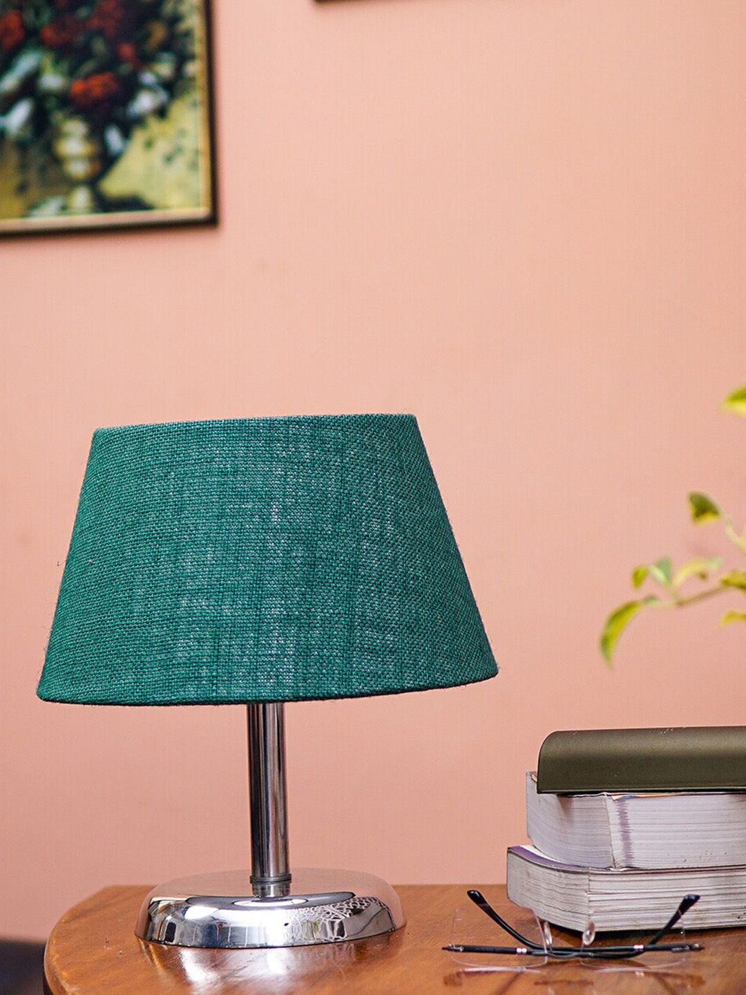Pinecraft INTERNATIONAL Green Table Lamp with Shade Price in India