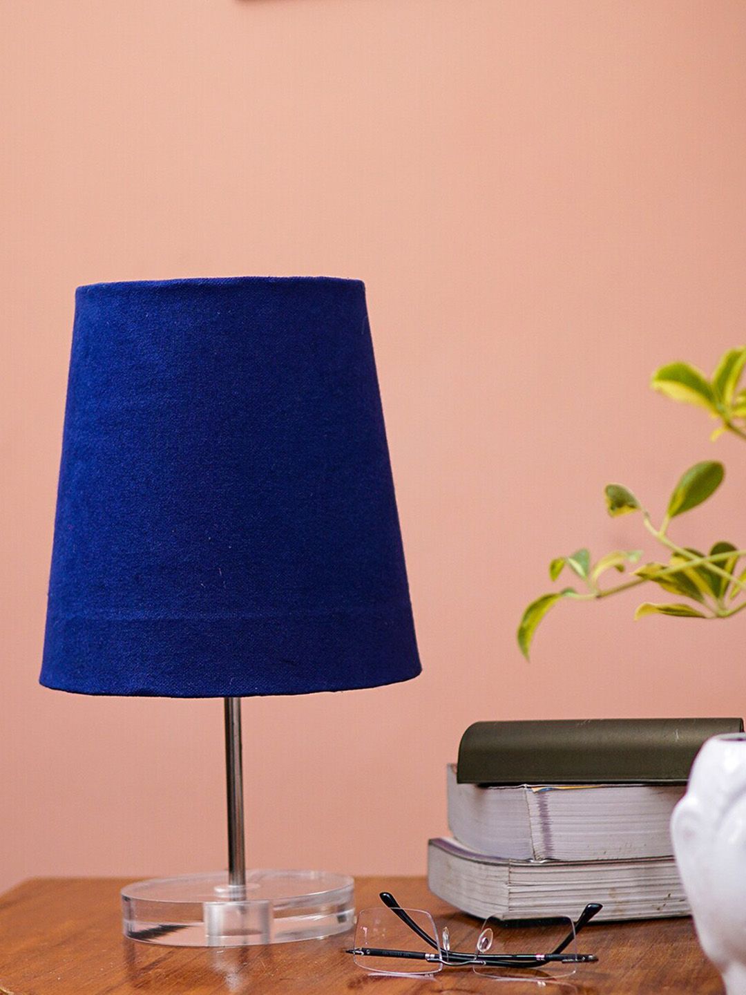 Pinecraft INTERNATIONAL Blue Celeste Table Lamp with Blue Shade Price in India