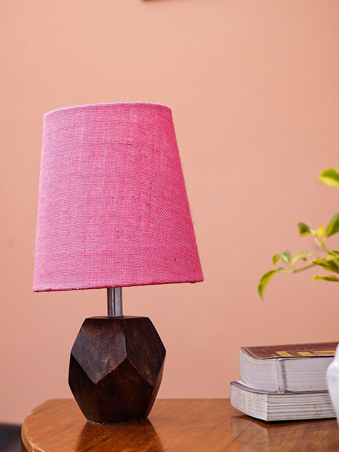 Pinecraft INTERNATIONAL Pink & Brown Sefinn Table Lamp with Shade Price in India