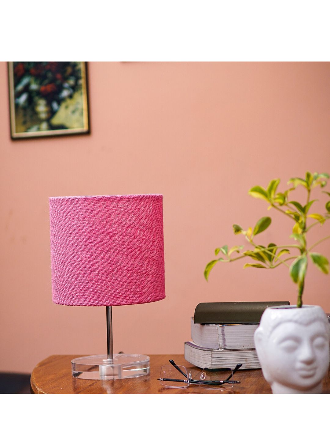 Pinecraft INTERNATIONAL Pink Table Lamp With Shade Price in India