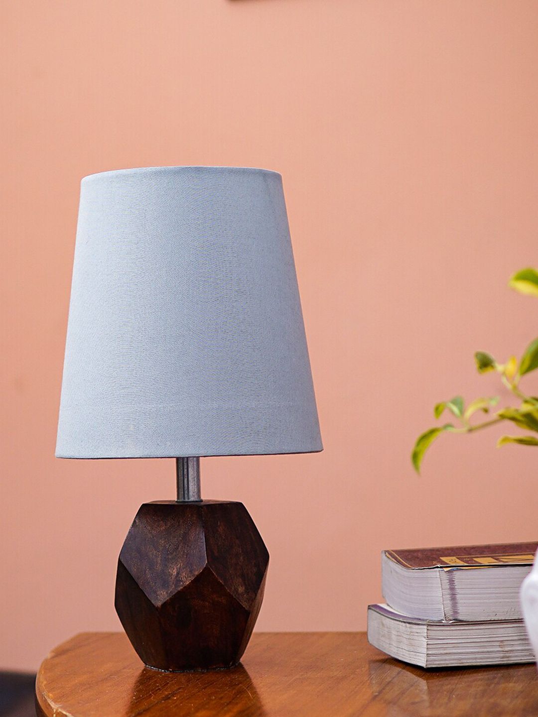 Pinecraft INTERNATIONAL Brown & Grey Table Lamp with Shade Price in India