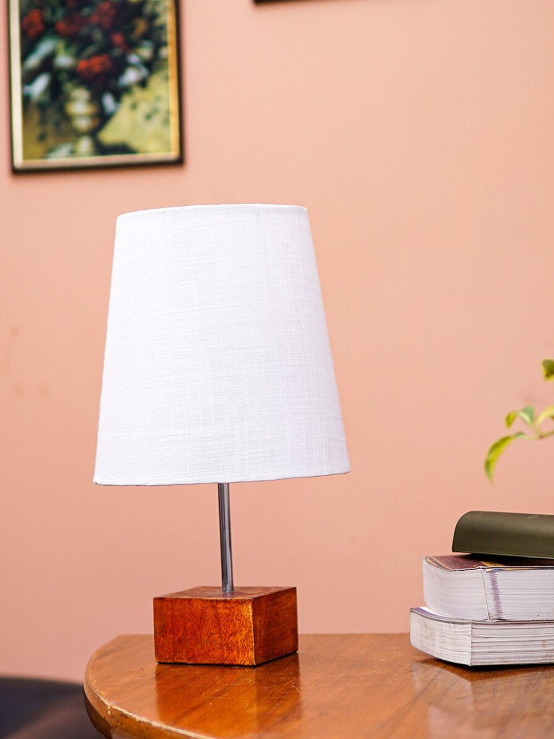 Pinecraft INTERNATIONAL White Ema Table Lamp with White Shade Price in India