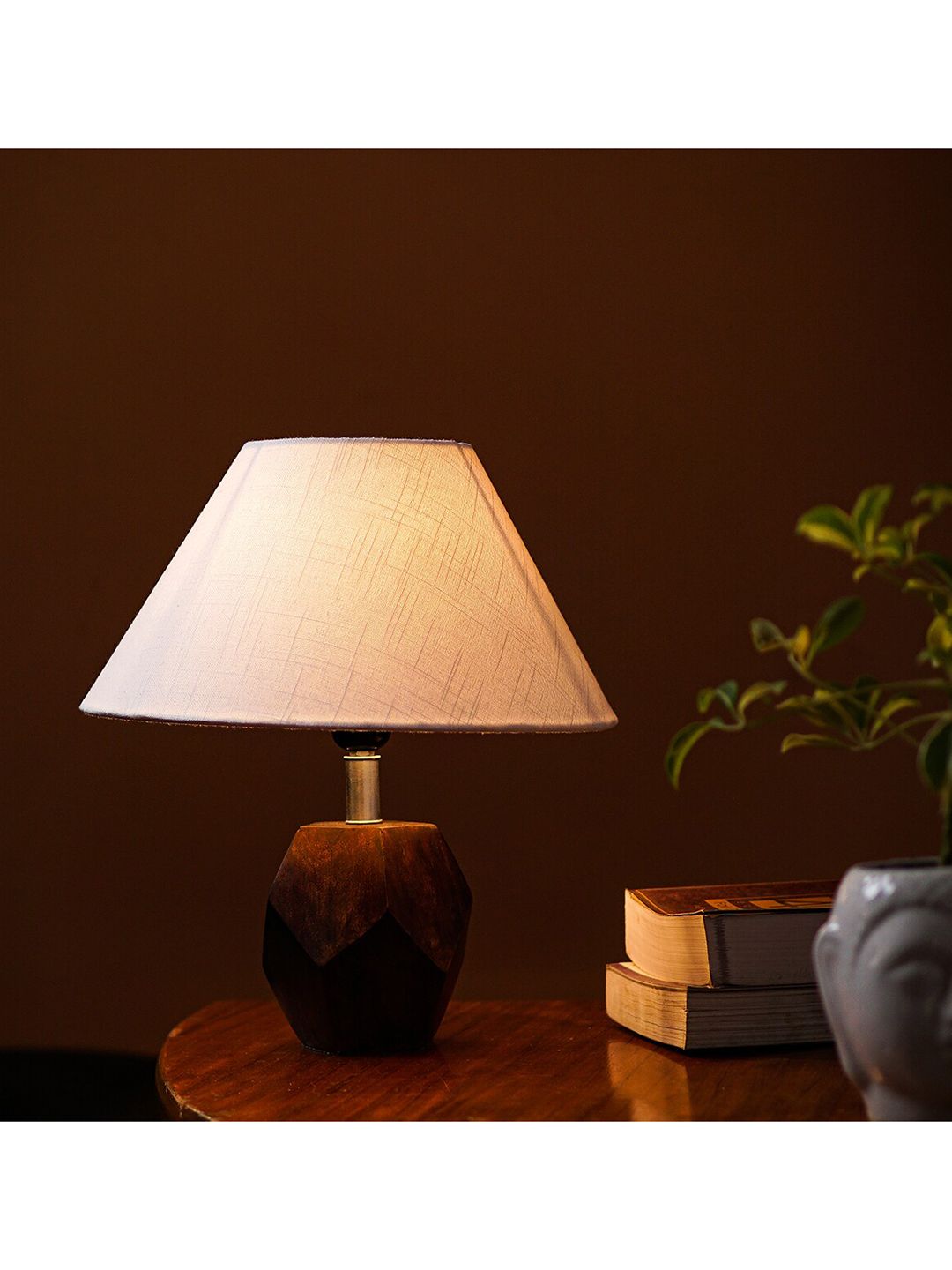 Pinecraft INTERNATIONAL White Sefinn Table Lamp with Cotton Shade Price in India