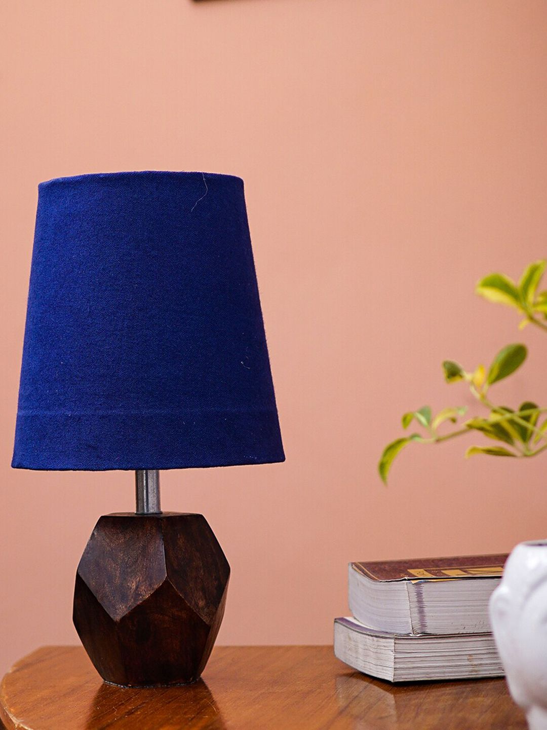 Pinecraft INTERNATIONAL Blue Solid Table Lamp with Shade Price in India