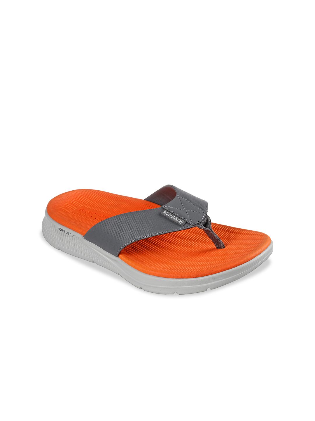 Mr.Eric専用 Buy Skechers Men Grey & Orange Thong Flip-Flops - Flip Flops for