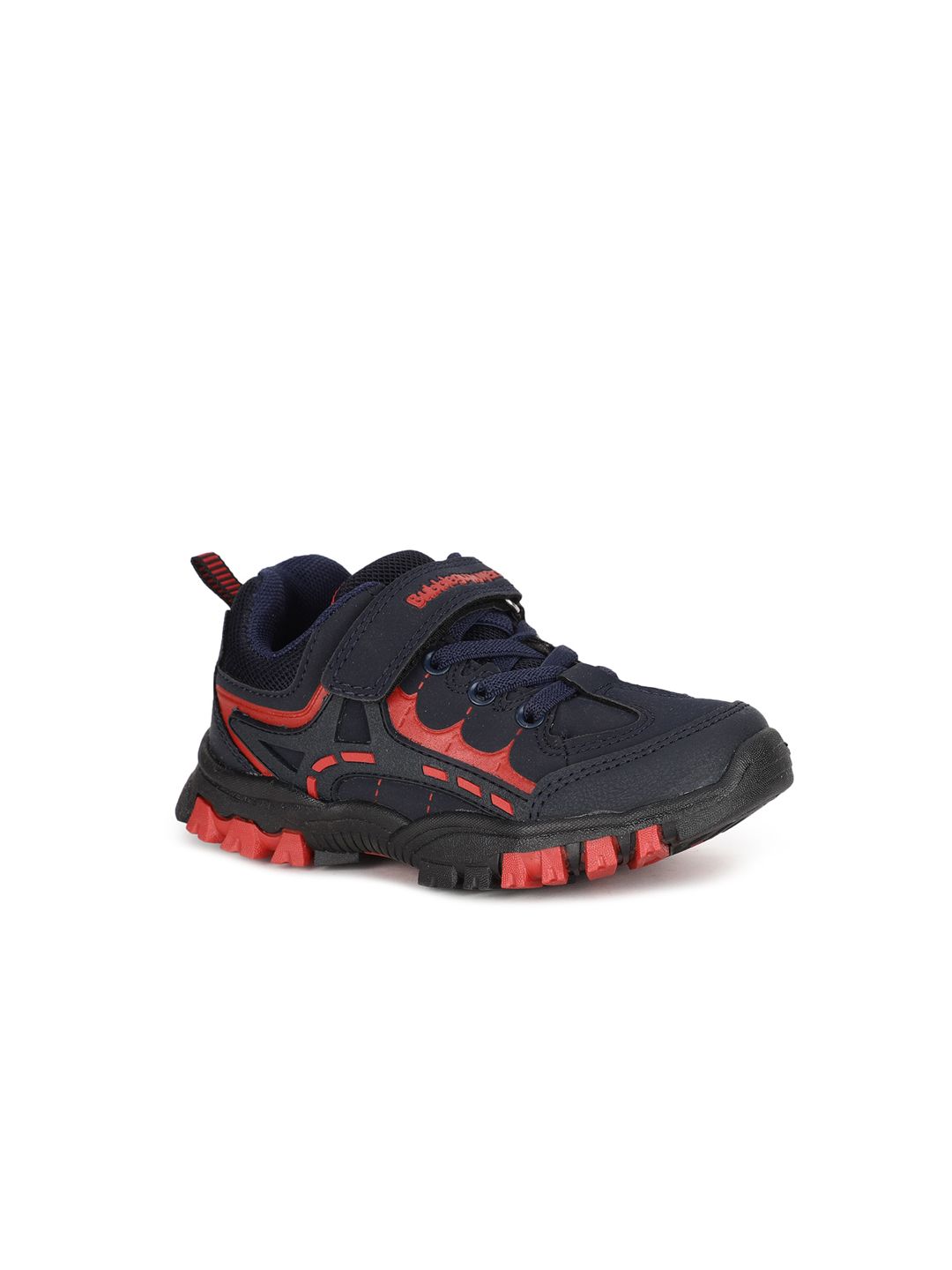 Bubblegummers Boys Blue Printed PU Sneakers