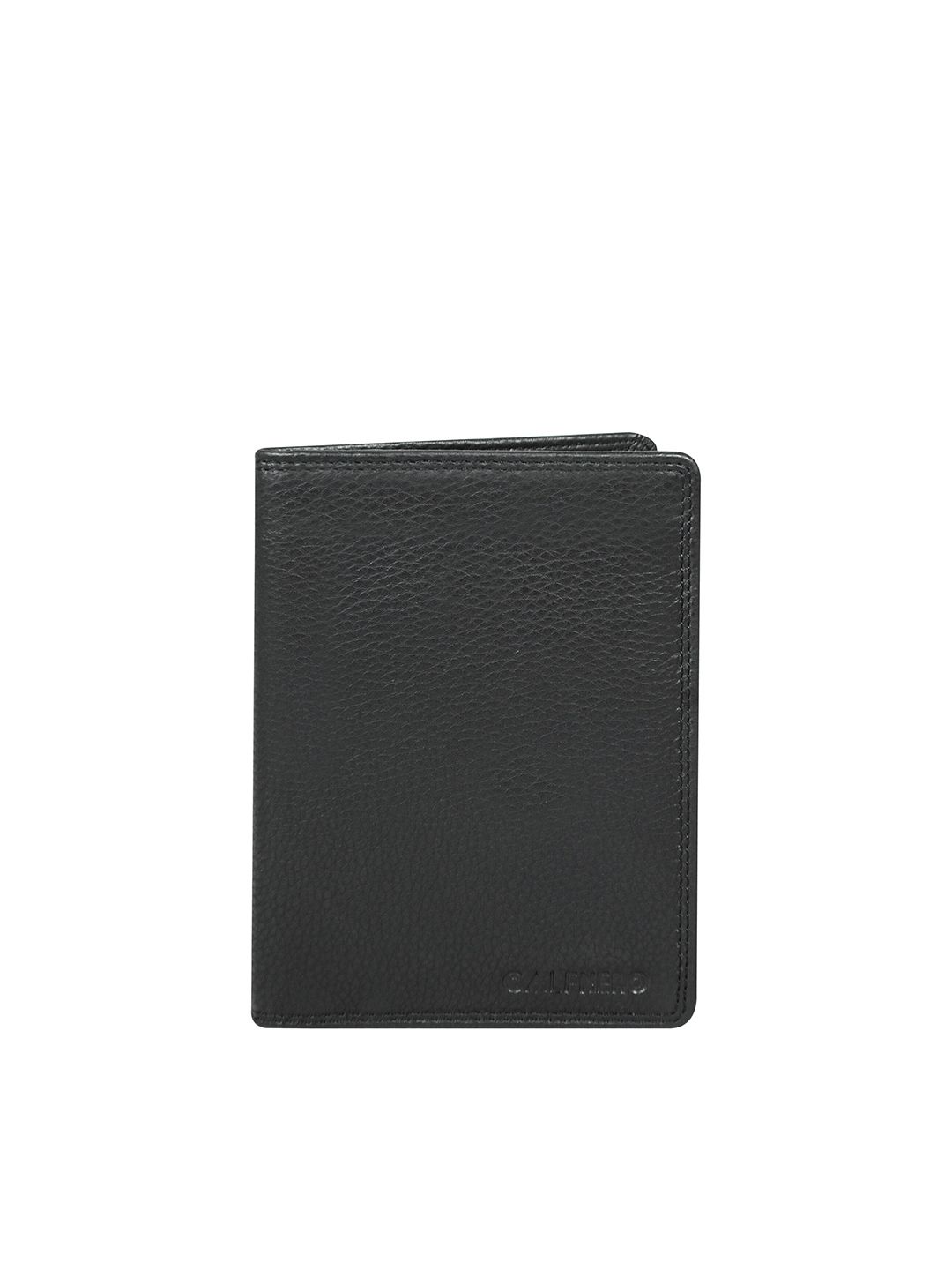 CALFNERO Unisex Black Leather Passport Holder Price in India