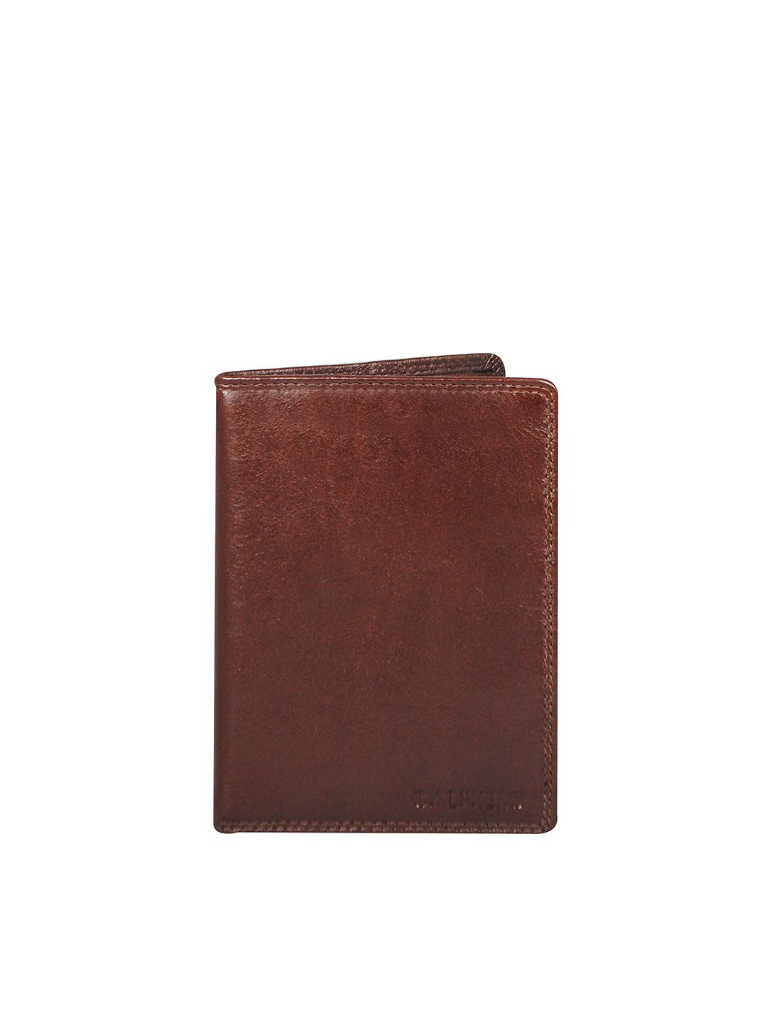 CALFNERO Brown & Black Leather Passport Holder Price in India