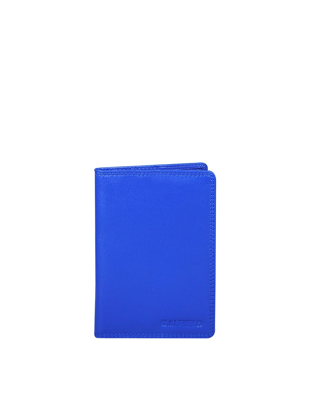 CALFNERO Unisex Blue Leather Passport Holder with Passport Holder Price in India