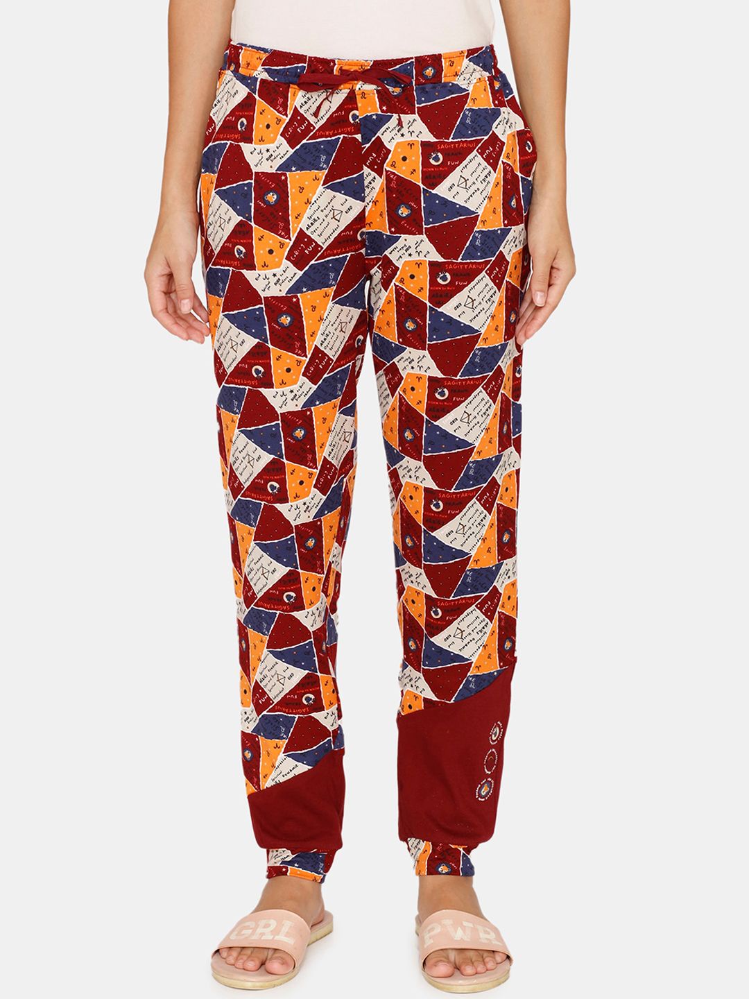 Zivame Women Red Printed Lounge Pants Price in India