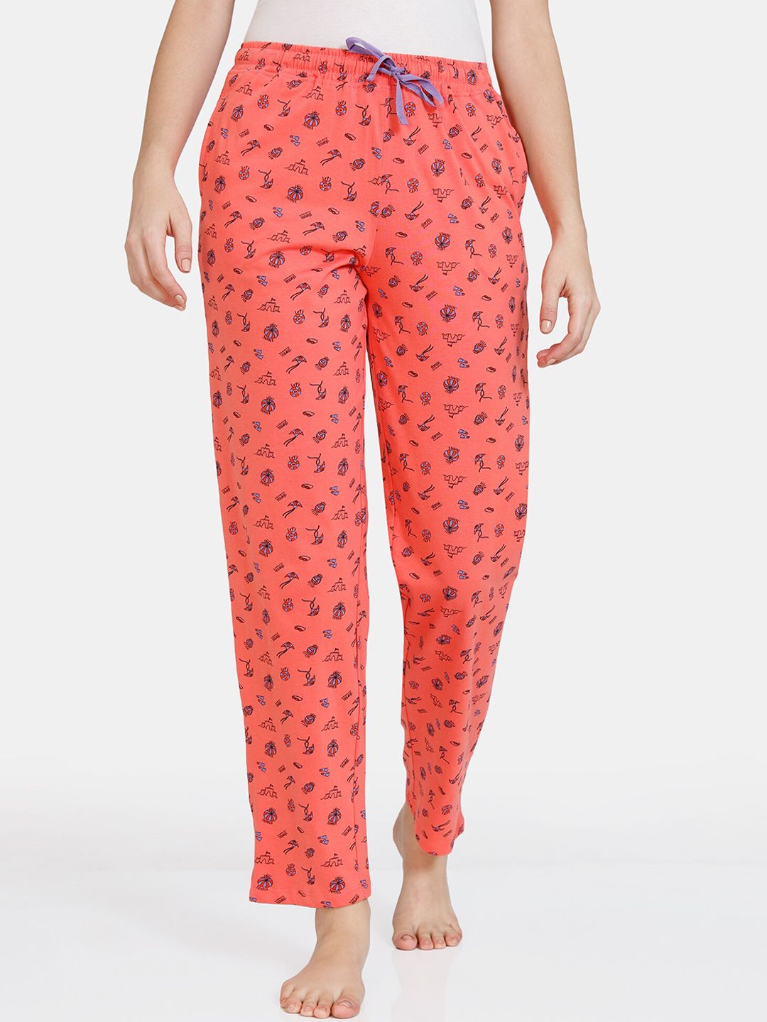 Zivame Women Pink Printed Lounge Pants Price in India