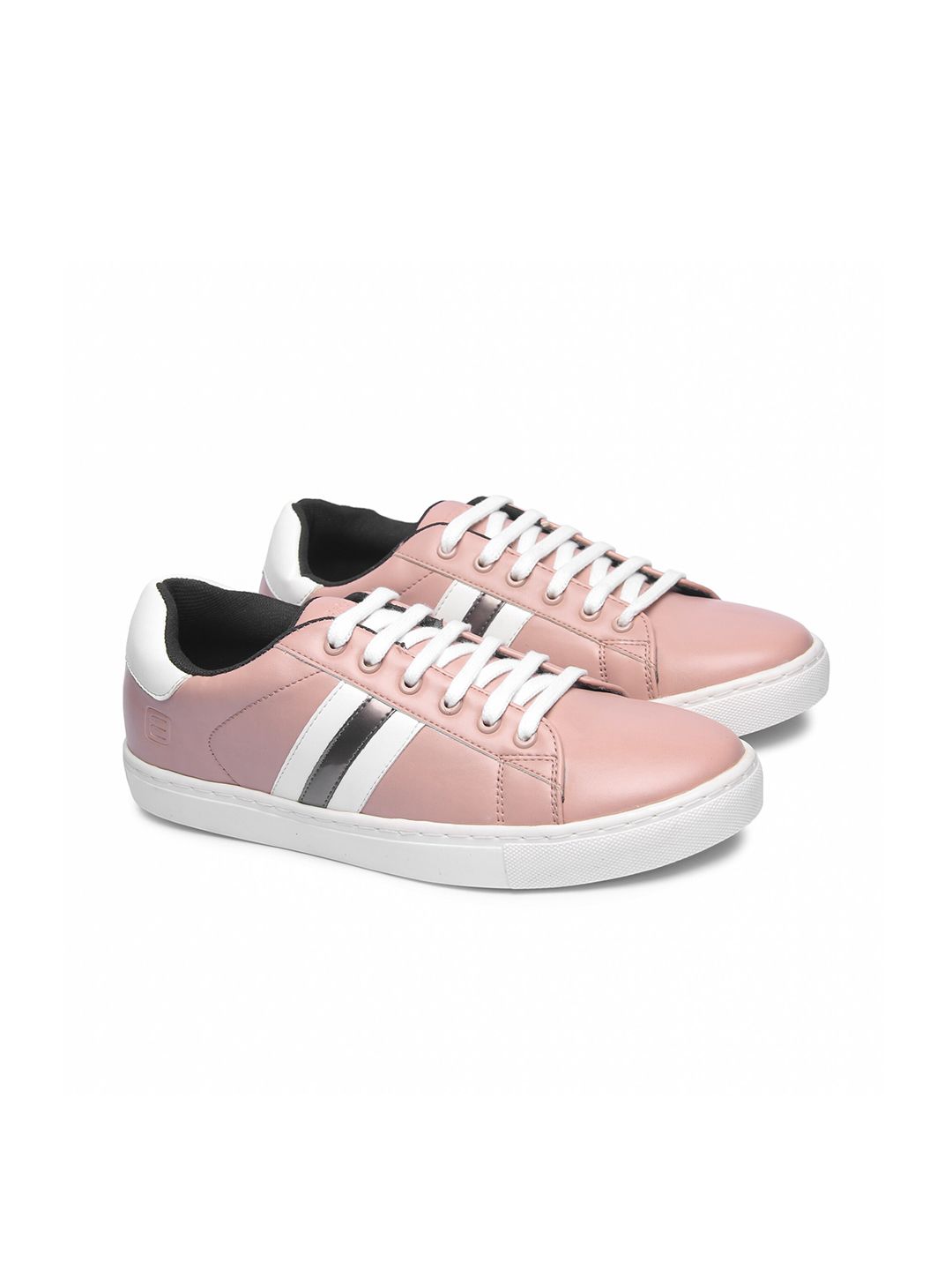 Lancer Women Pink Striped Waterproof Lined Sneakers Price in India