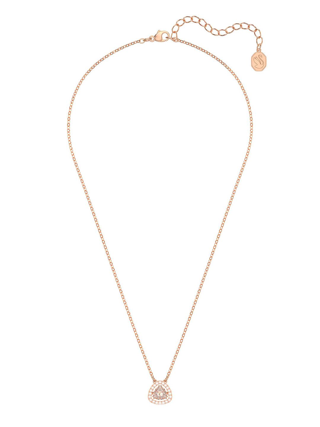 SWAROVSKI White Rose Gold-Plated Necklace Price in India