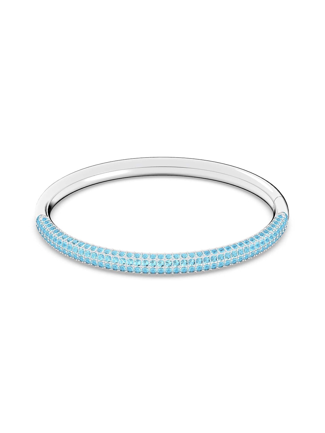 SWAROVSKI Women Silver-Toned & Blue Crystals Silver-Plated Bracelet Price in India