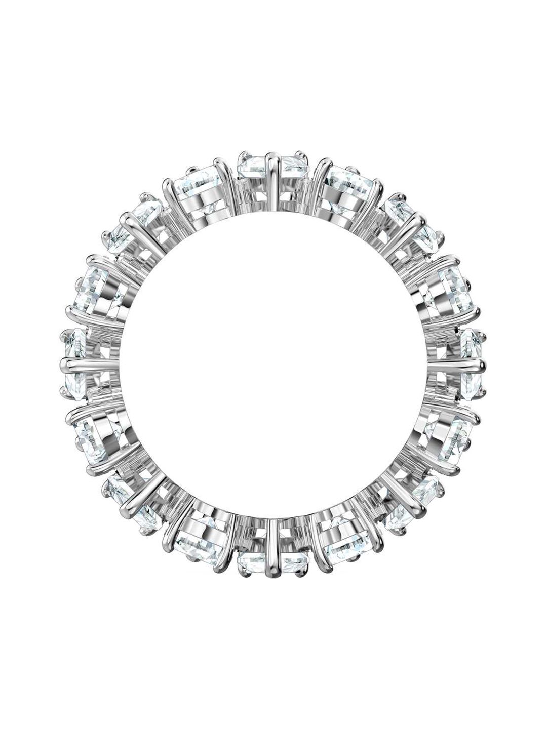 SWAROVSKI Rhodium-Plated White Crystals Studded Finger Ring Price in India