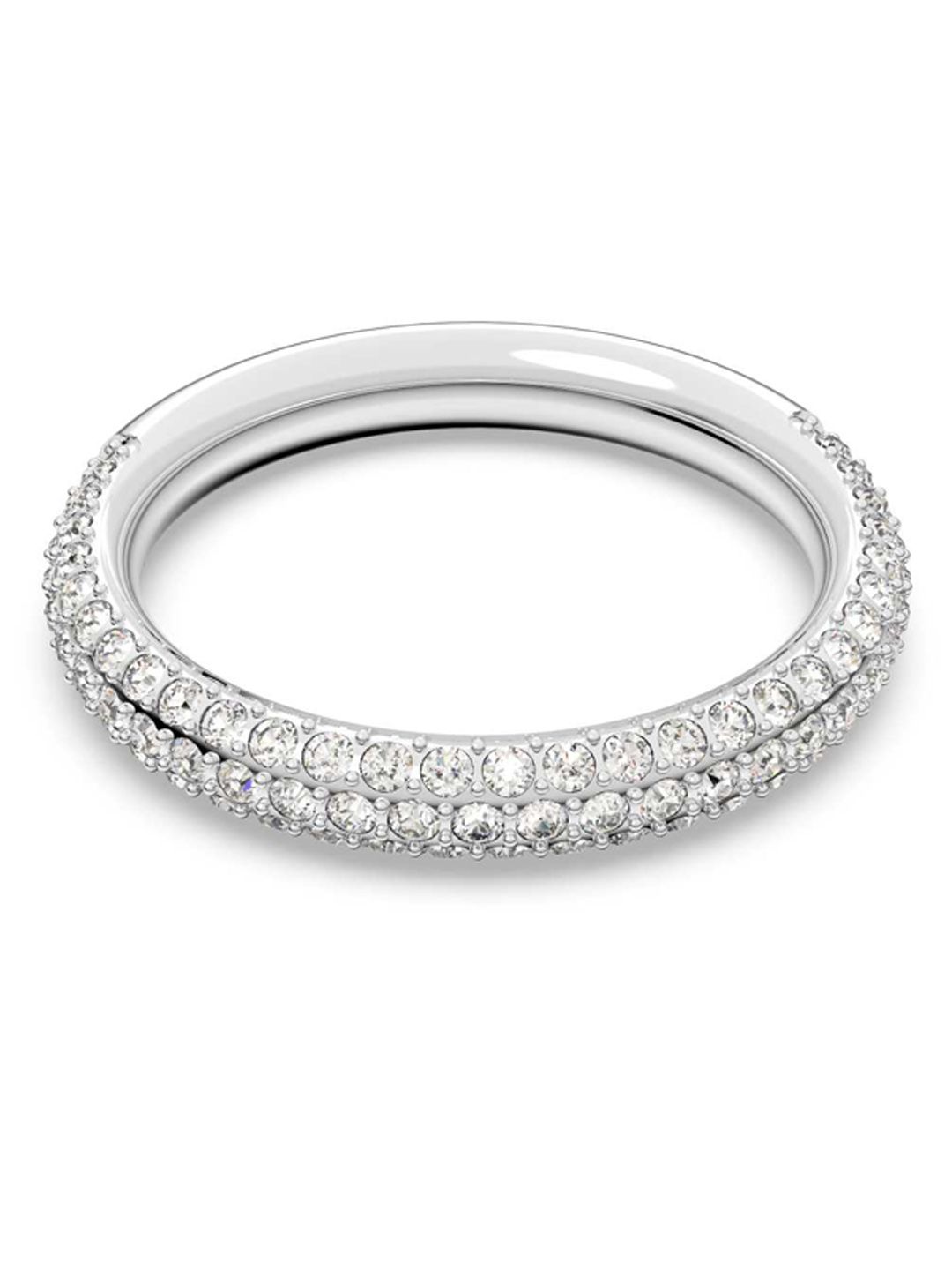 SWAROVSKI Rhodium-Plated White Crystal-Studded Finger Ring Price in India