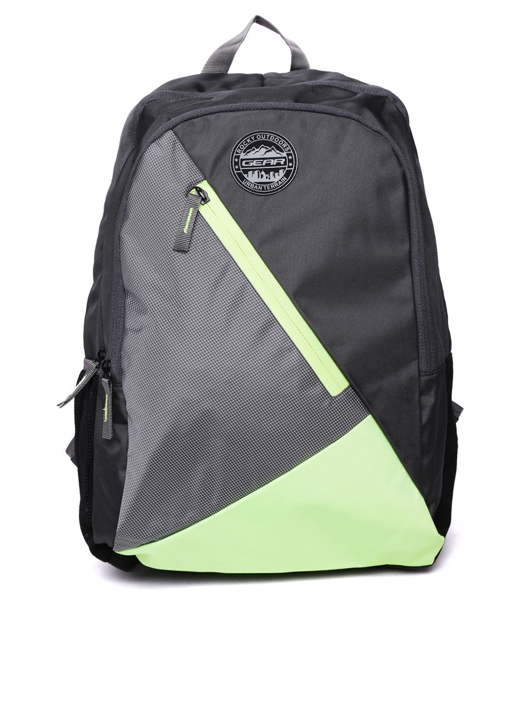 Gear Unisex Grey Colourblocked Backpack Price in India