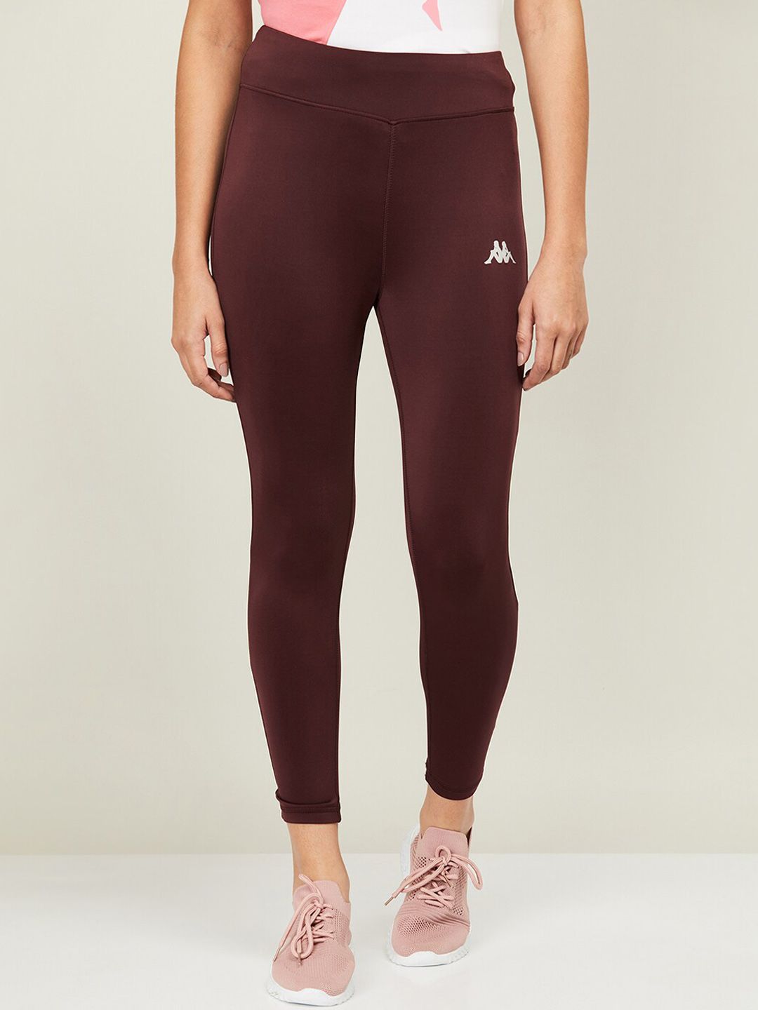 Kappa Women Maroon Solid Tights Price in India