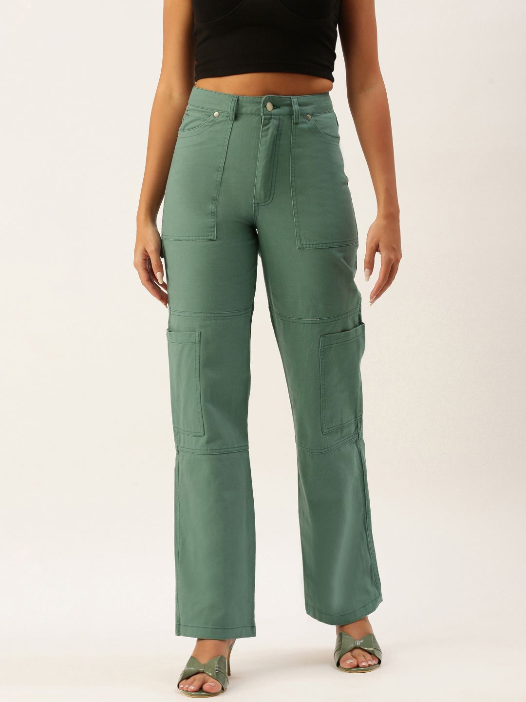 FOREVER 21 Women Green Stretchable Jeans Price in India