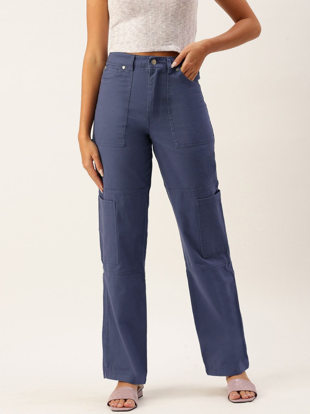 FOREVER 21 Women Blue Solid Mid-Rise Jeans Price in India
