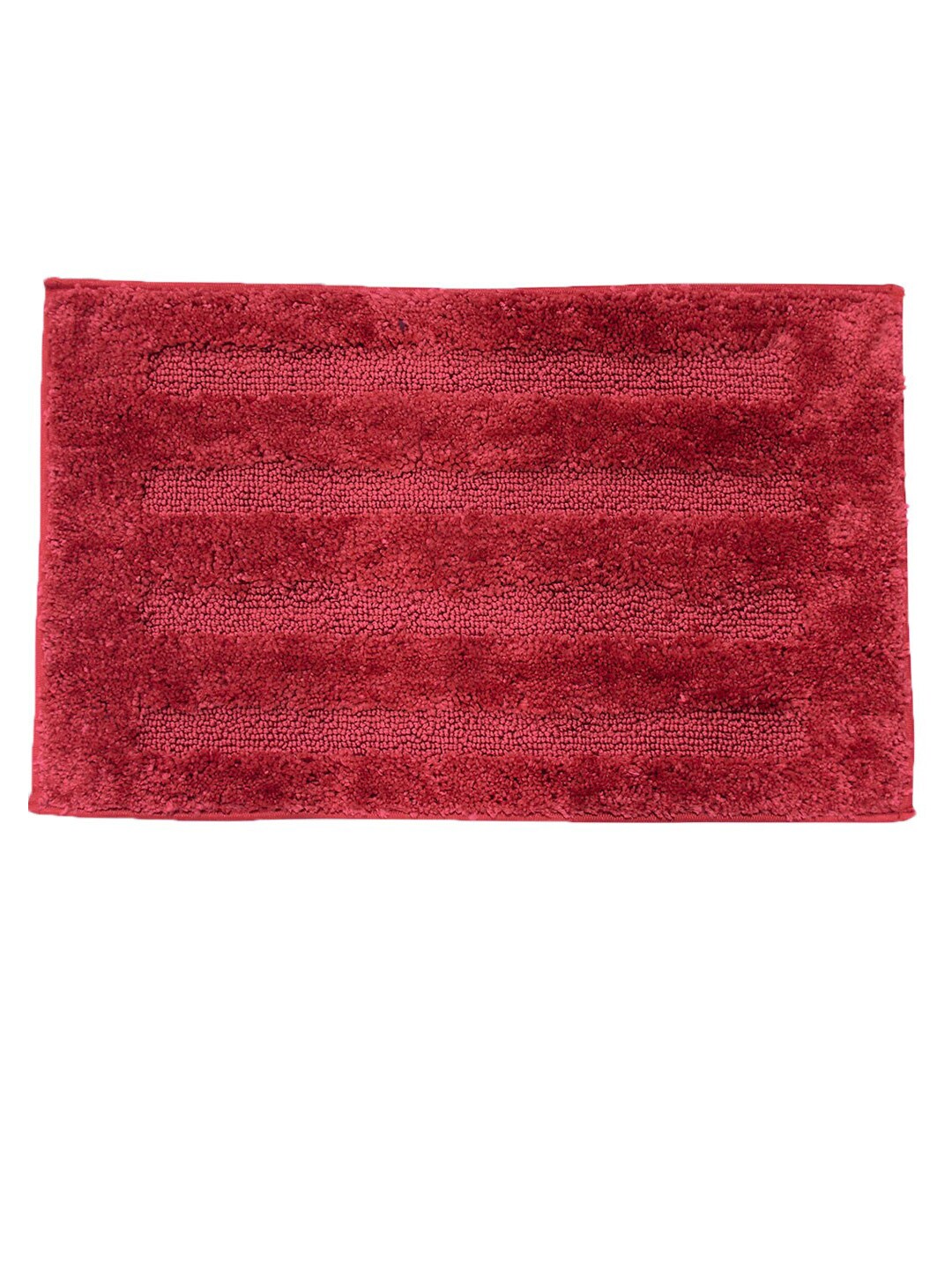 LUXEHOME INTERNATIONAL Maroon 1780 GSM Bath Rug Price in India