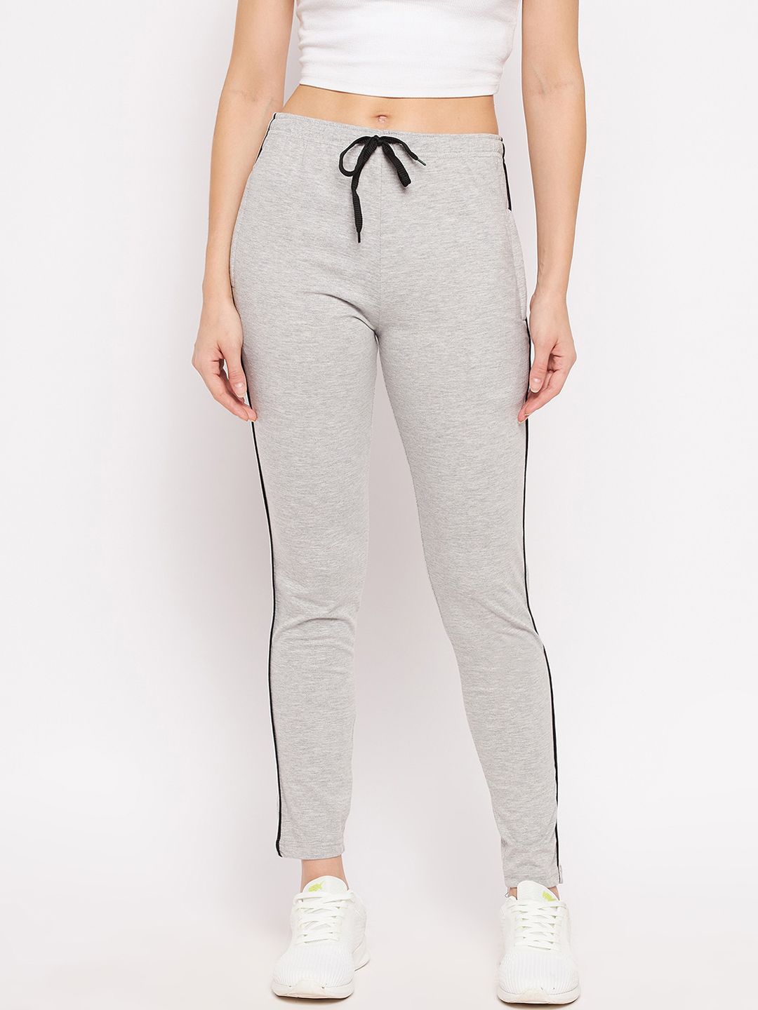 Bitterlime Women Grey Solid Track Pants Price in India