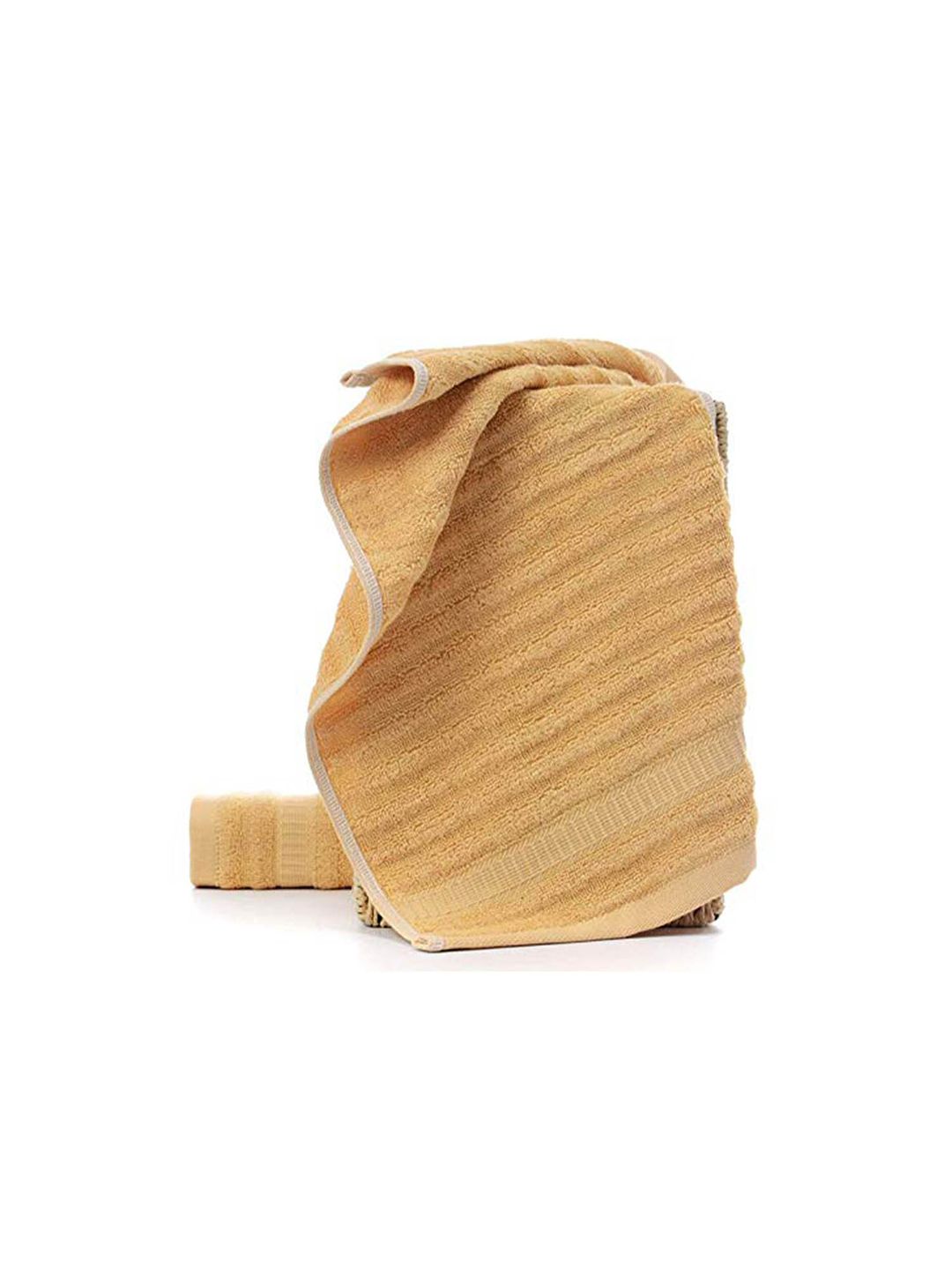 MUSH Unisex Set Of 2 Beige 600 GSM Ultra Soft & Eco Friendly Bamboo Hand Towel Price in India