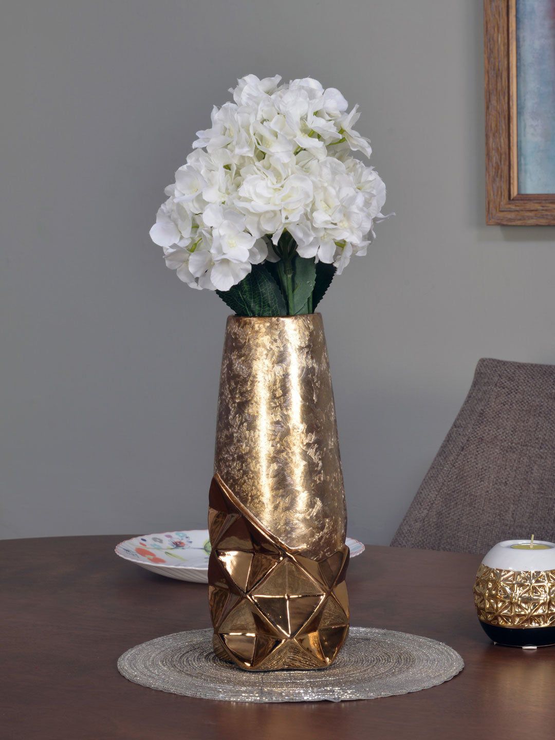 Athome by Nilkamal Gold-Toned Stoneware Vases Price in India