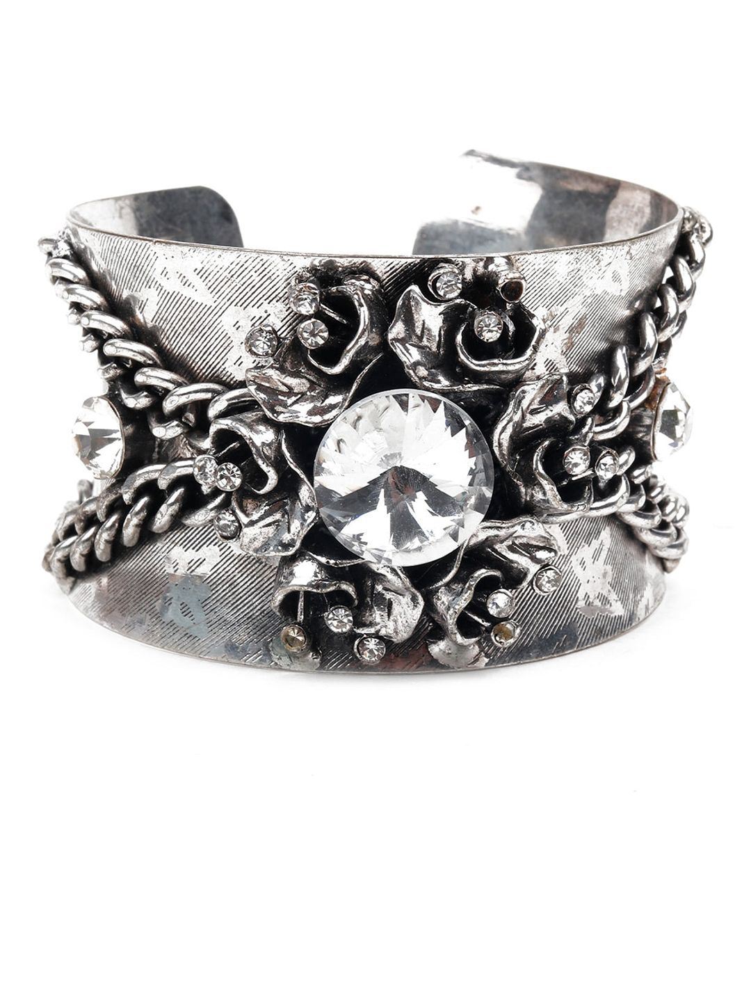 ODETTE Women Silver-Toned Armlet Bracelet Price in India