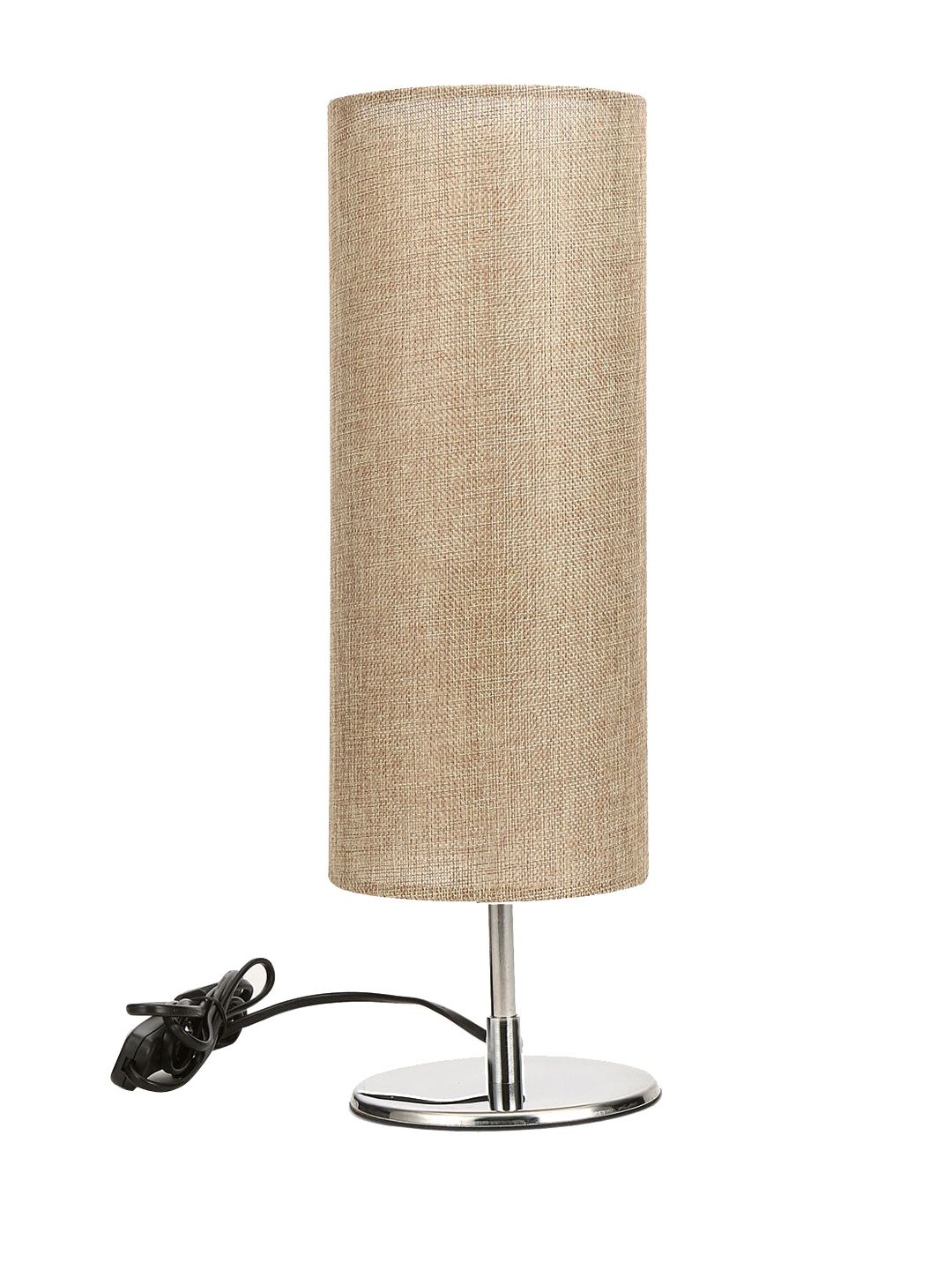 Athome by Nilkamal Cream-Coloured Cylindrical Table Lamp Price in India