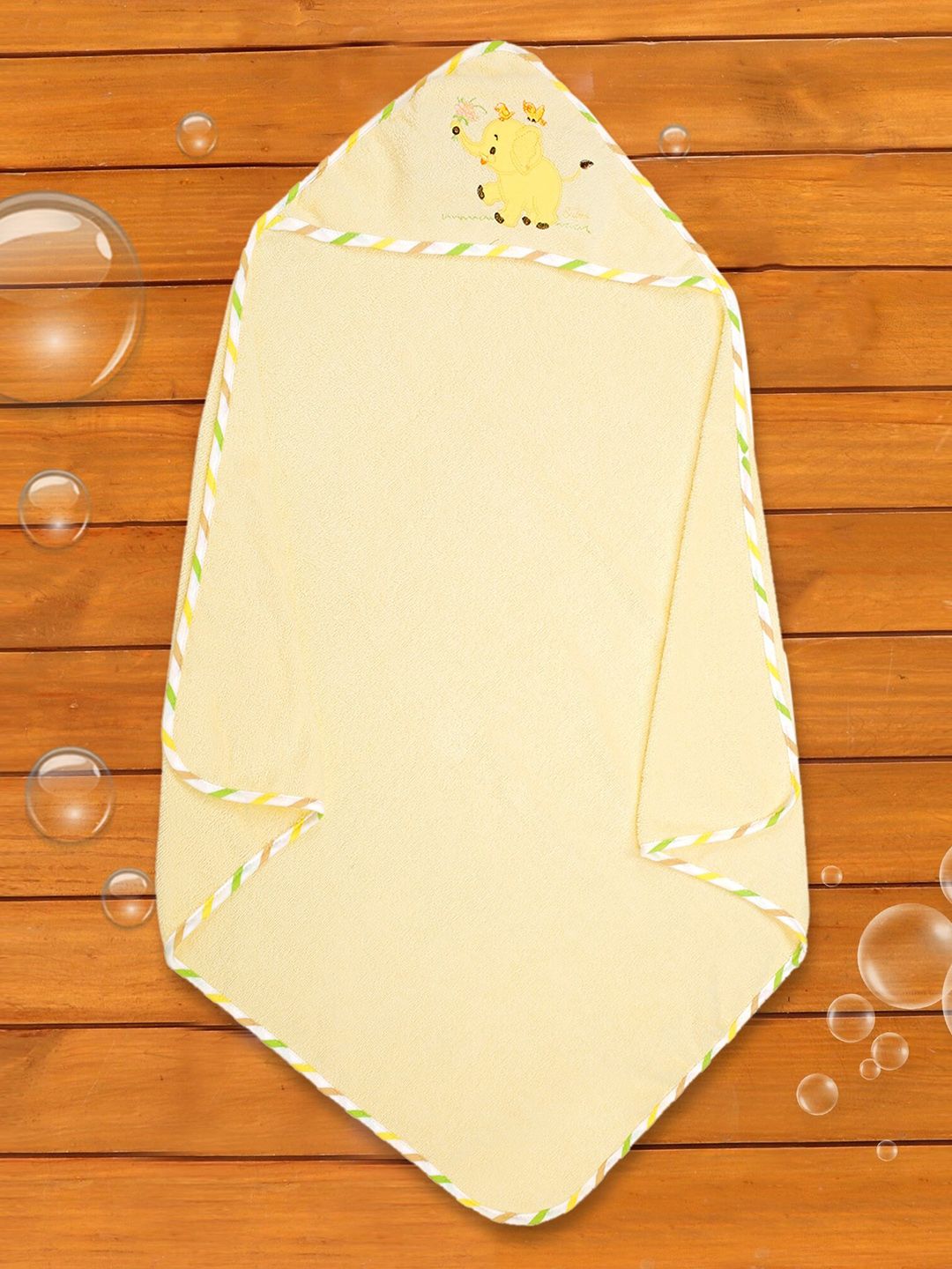 Baby Moo Yellow Elephant Hooded Towel