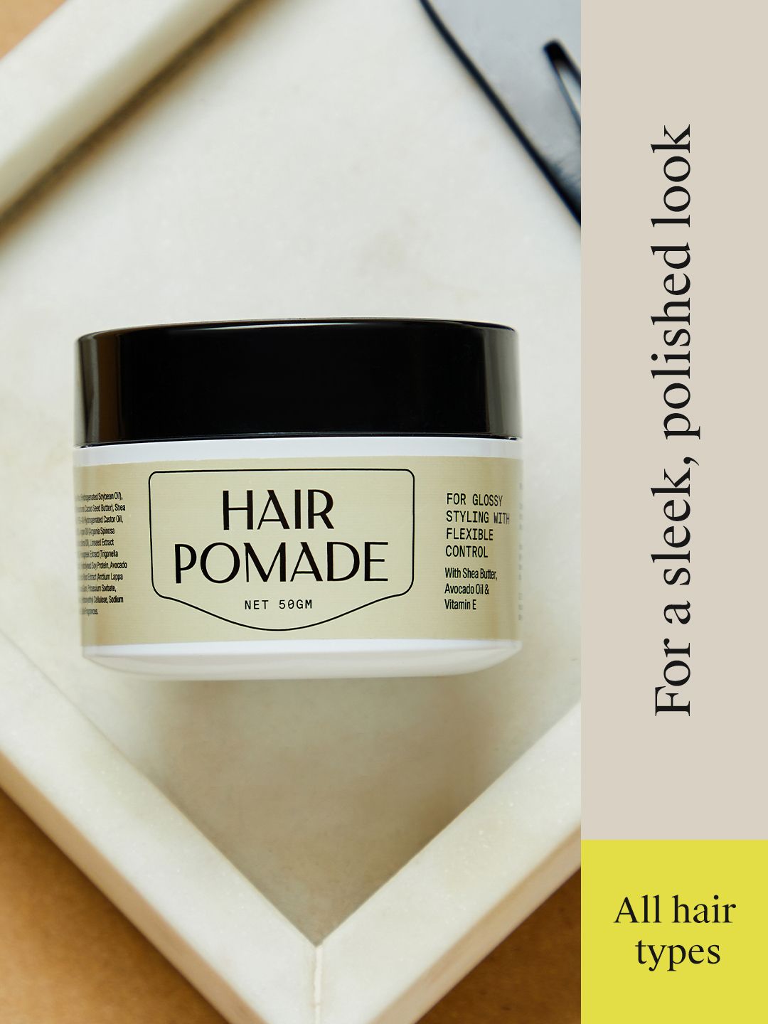 ARATA Vegan Hair Pomade with Avocado Oil & Vitamin E - 50 g