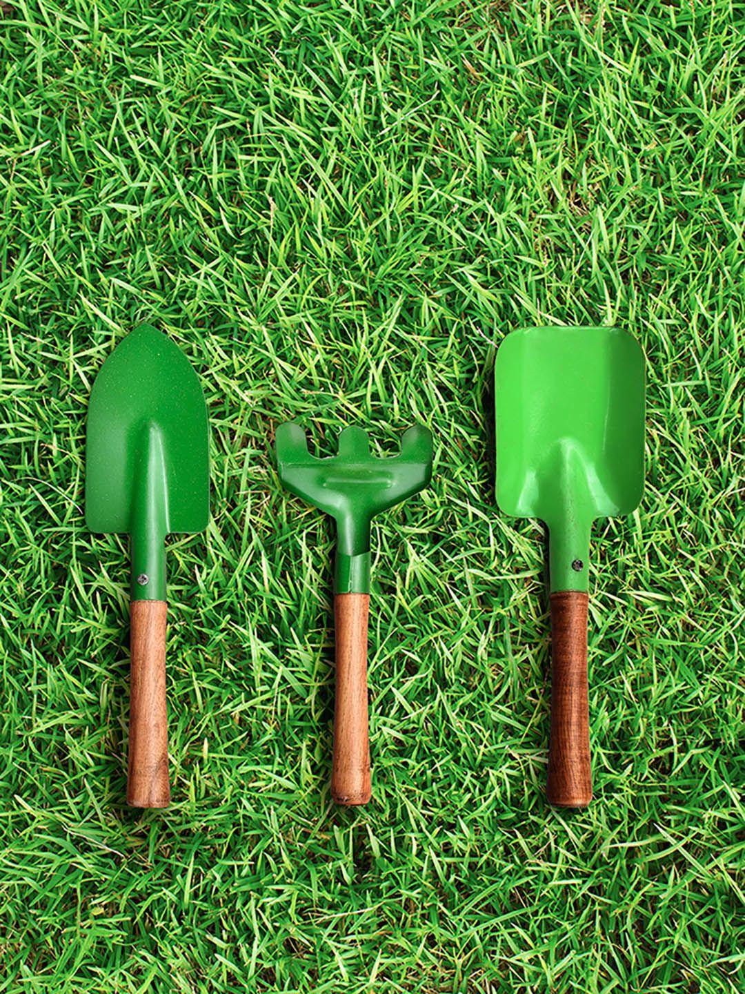 green girgit Set of 3 Planter Green Tools Price in India