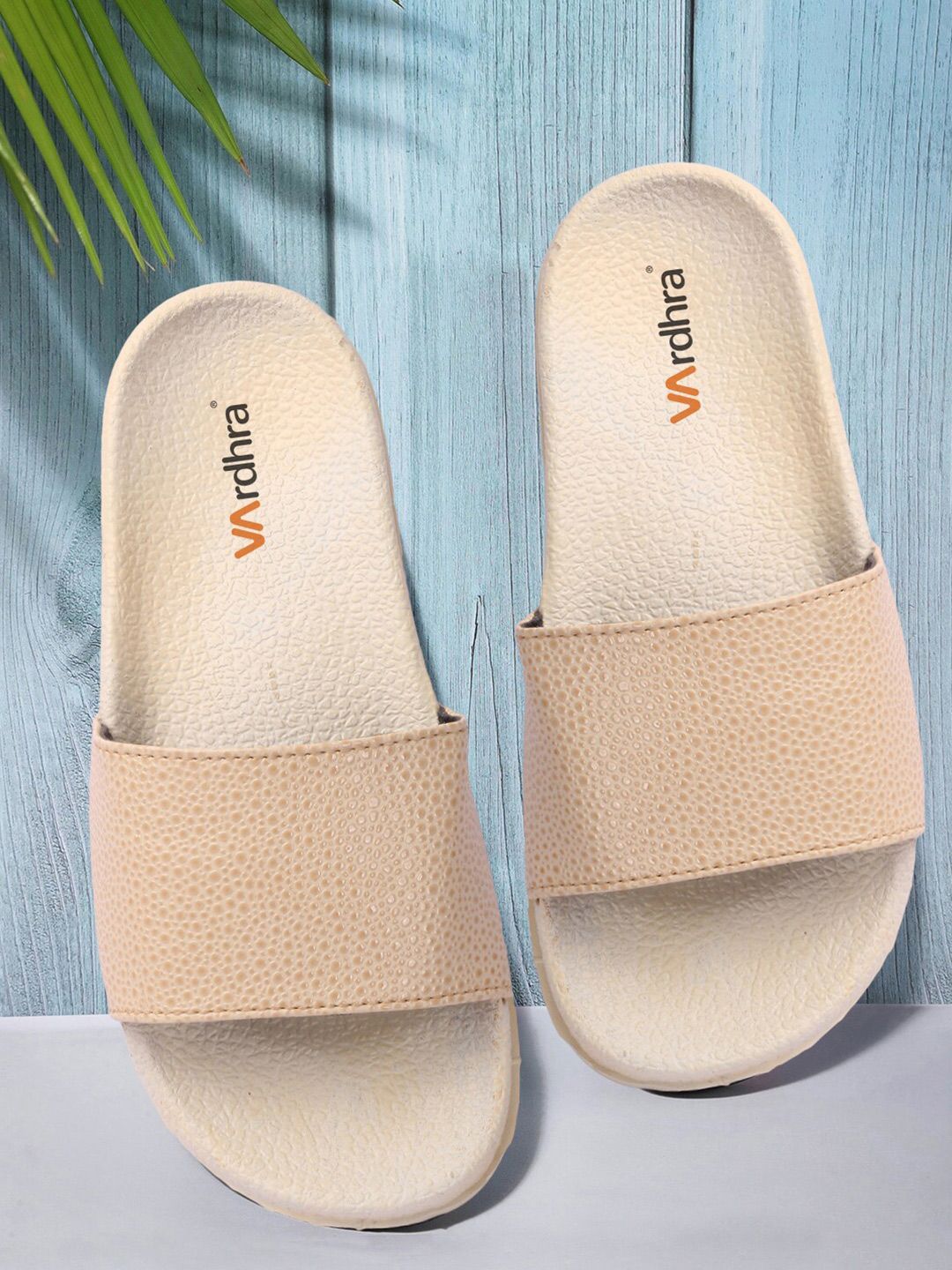 Vardhra Women Beige Sliders Price in India