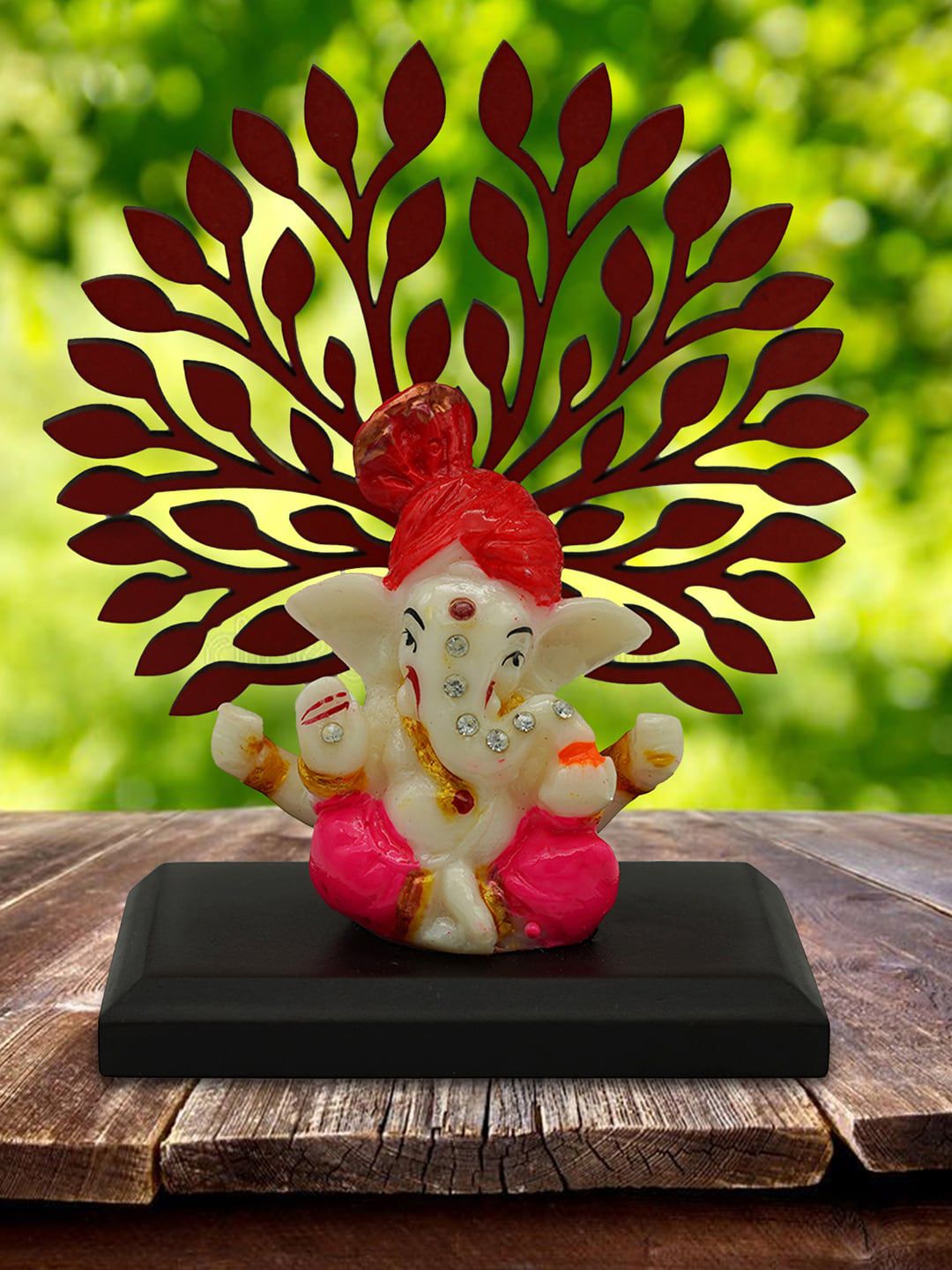 Gallery99 Pink & Black Ganesha Idol Decorative Showpieces Price in India