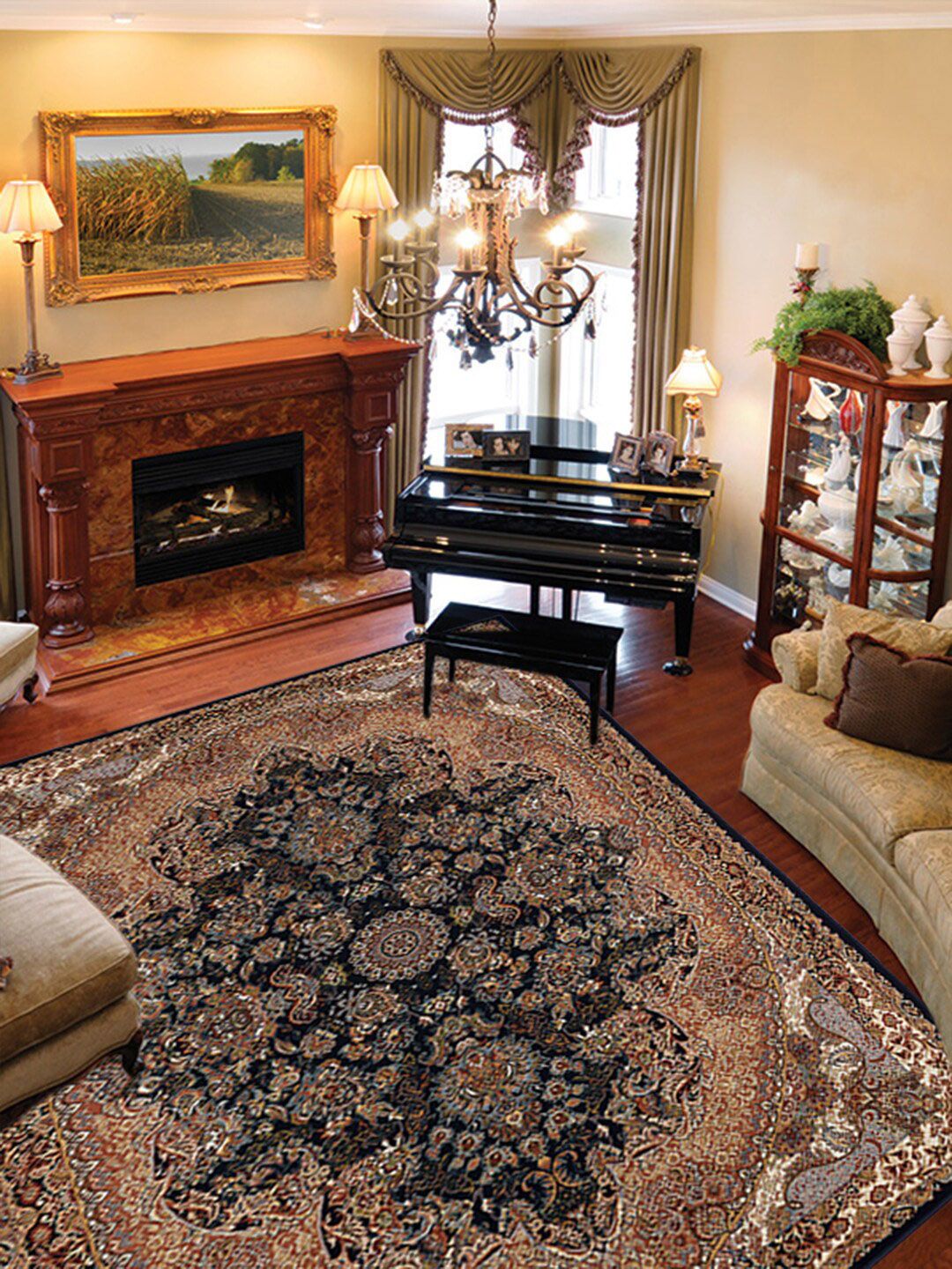 DDecor Brown Ethnic Traditional Carpet Price in India