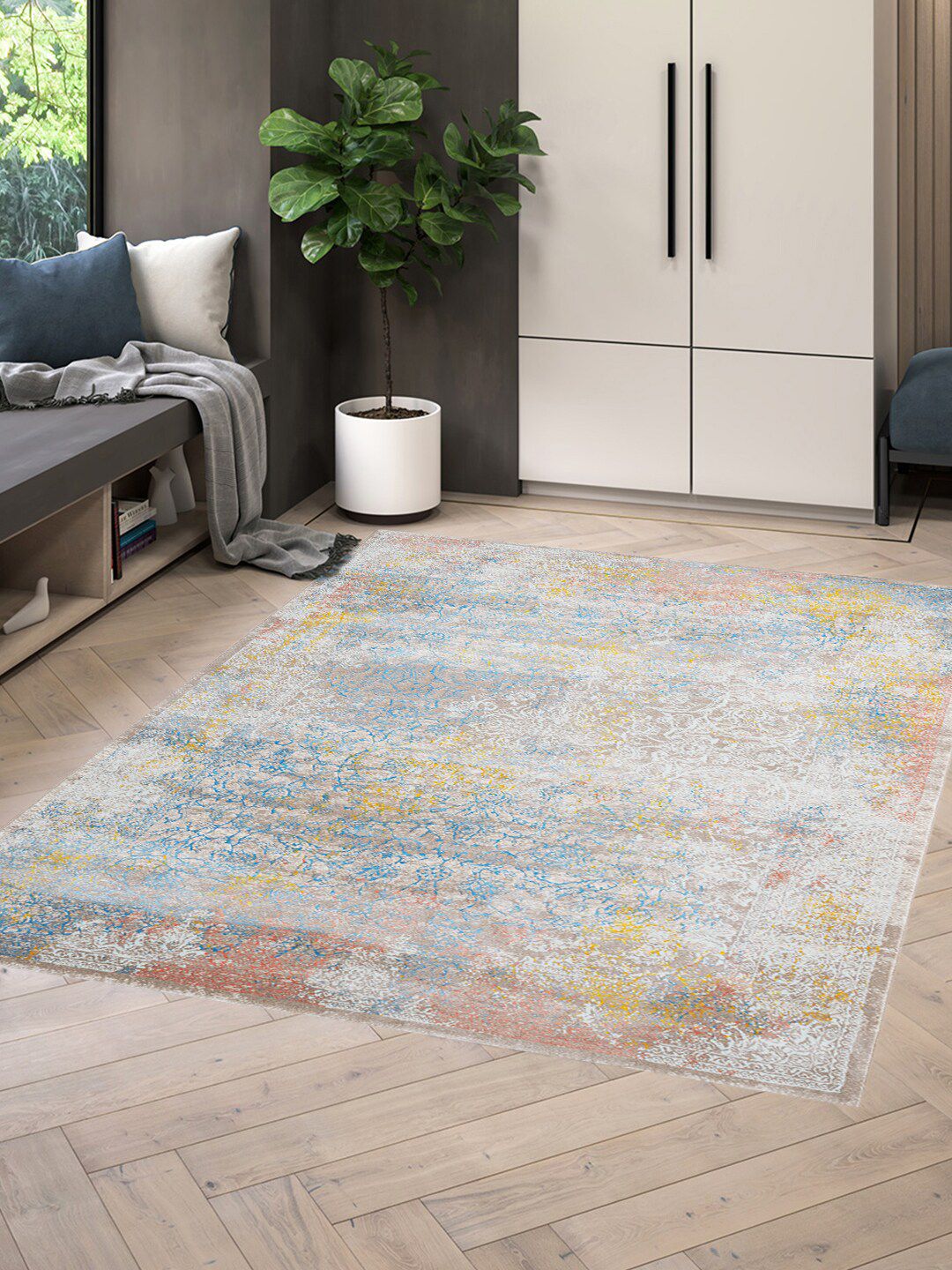DDecor Multi Abstract Printed Carpets Price in India