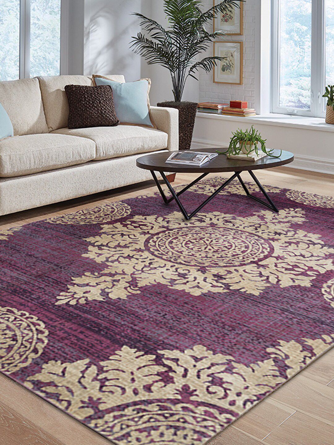 DDecor Multicoloured Ethnic Motifs Printed Carpet Price in India