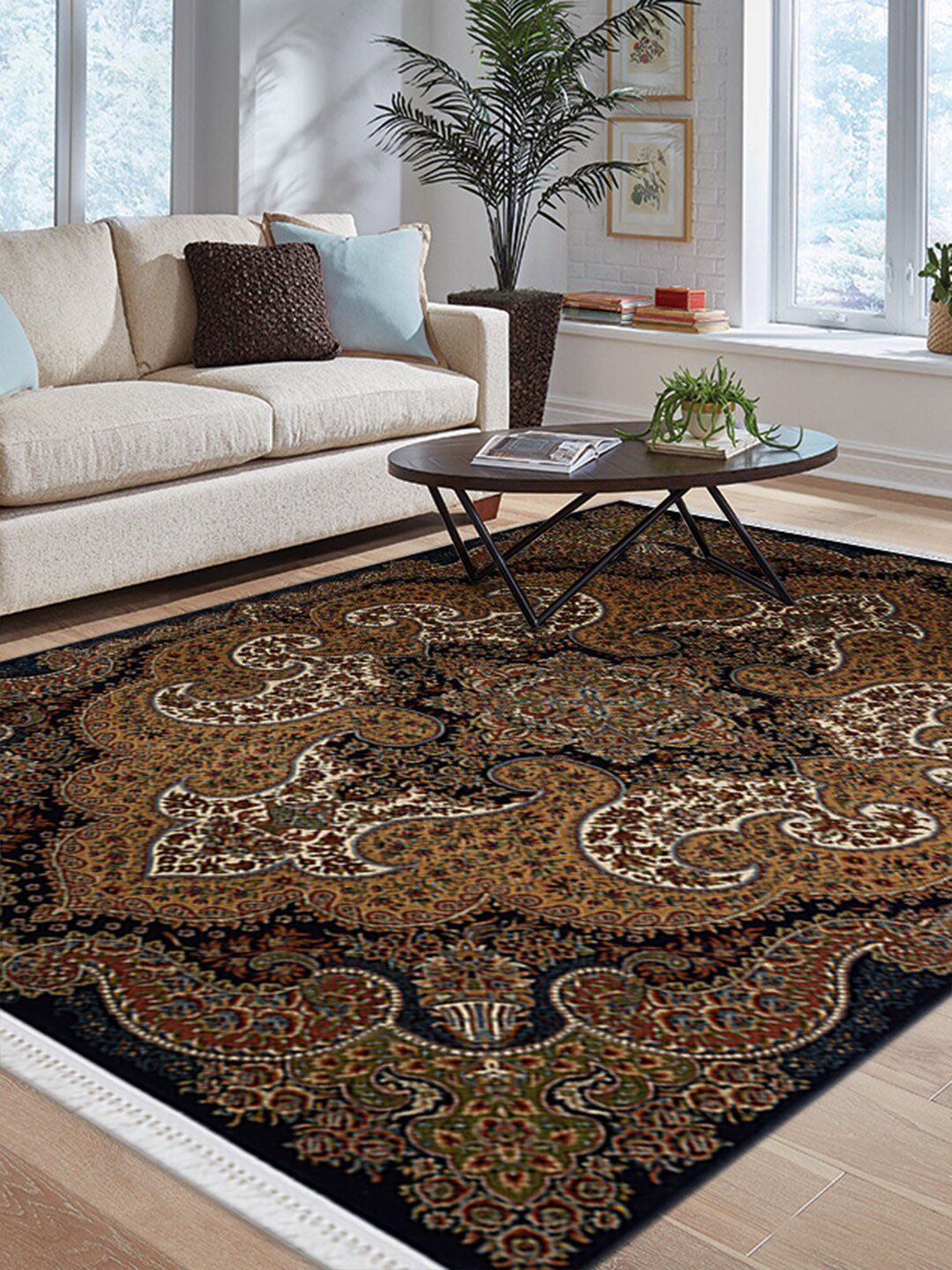 Ddecor Multicoloured Ethnic Motifs Carpet Price in India